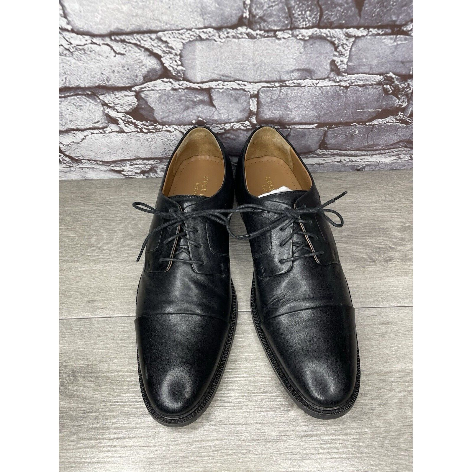Cole Haan Cole Haan 1928 Black Leather Cap Toe Oxfords Casual Shoes Me Size US 9.5 / EU 42-43 - 2 Thumbnail
