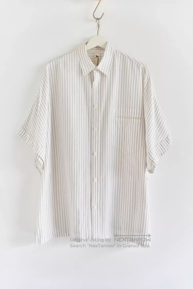 Yohji Yamamoto Yohji Yamamoto 24 SS bat sleeve striped white shirt Size US L / EU 52-54 / 3 - 1 Thumbnail