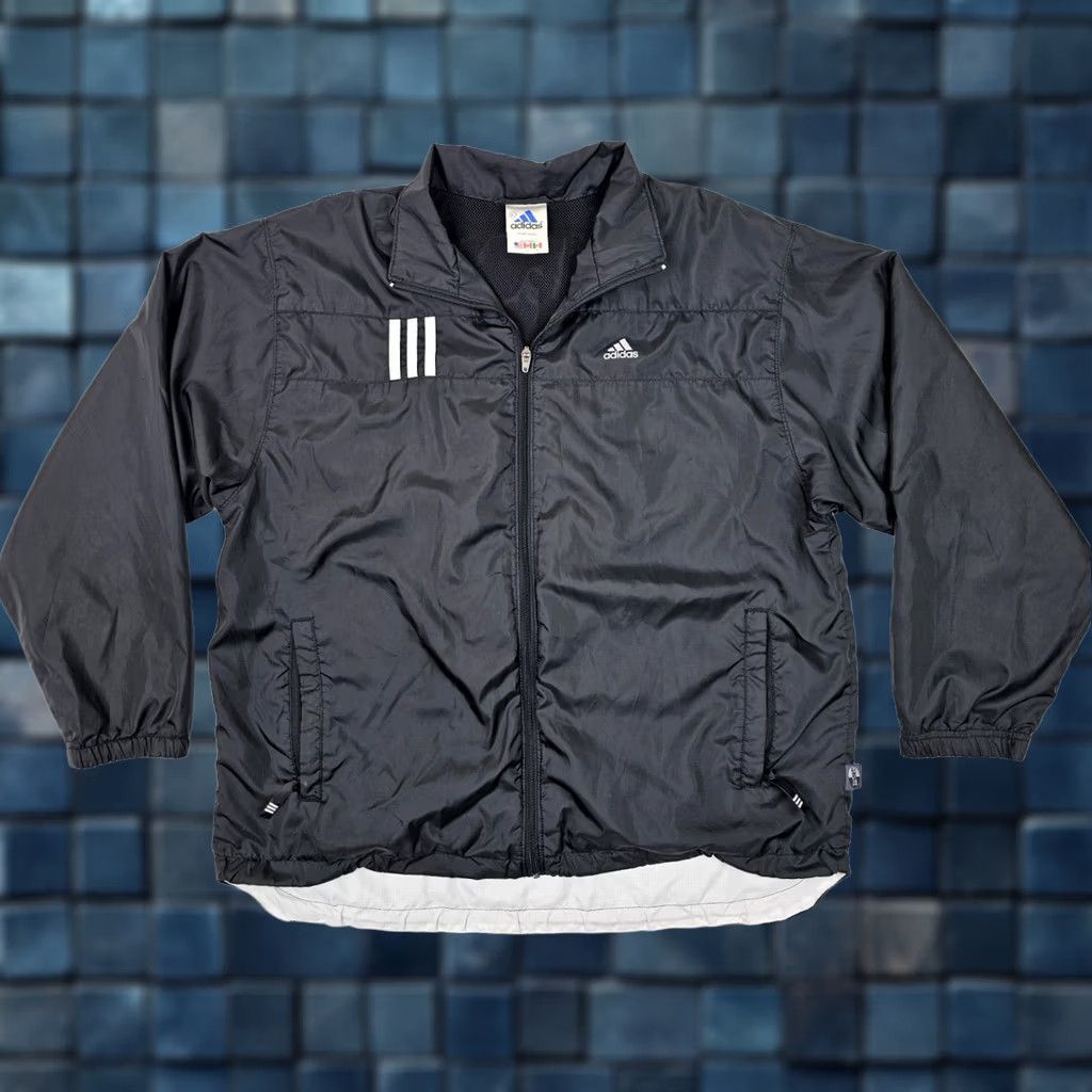 Adidas VINTAGE adidas Climalite Full Zip 90s/Y2K Windbreaker Jacket Men L Black EUC Size US L / EU 52-54 / 3 - 1 Thumbnail