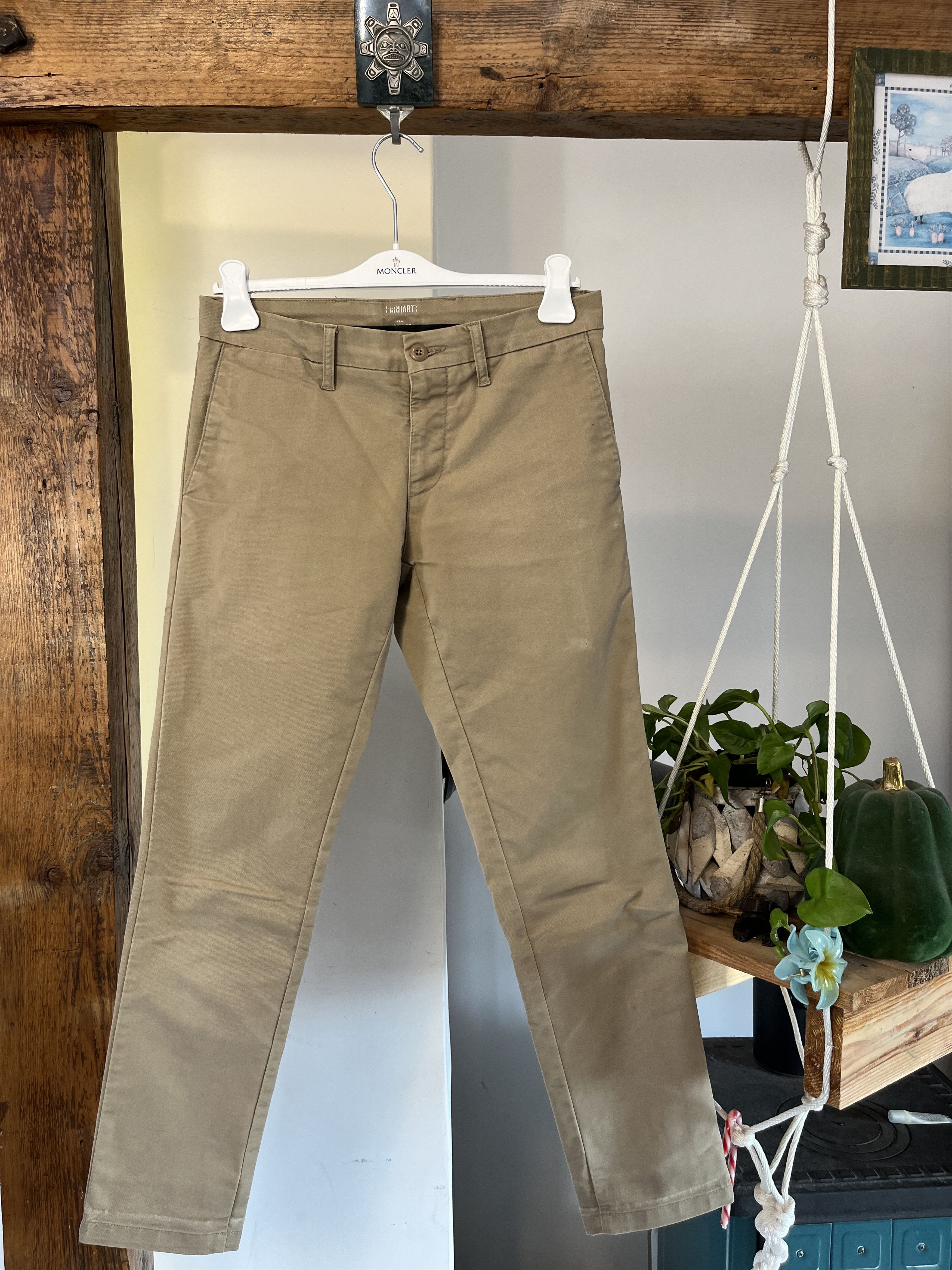 Carhartt × Carhartt Wip Carhartt Beige SID Pant 31x30 Size US 31 - 2 Thumbnail