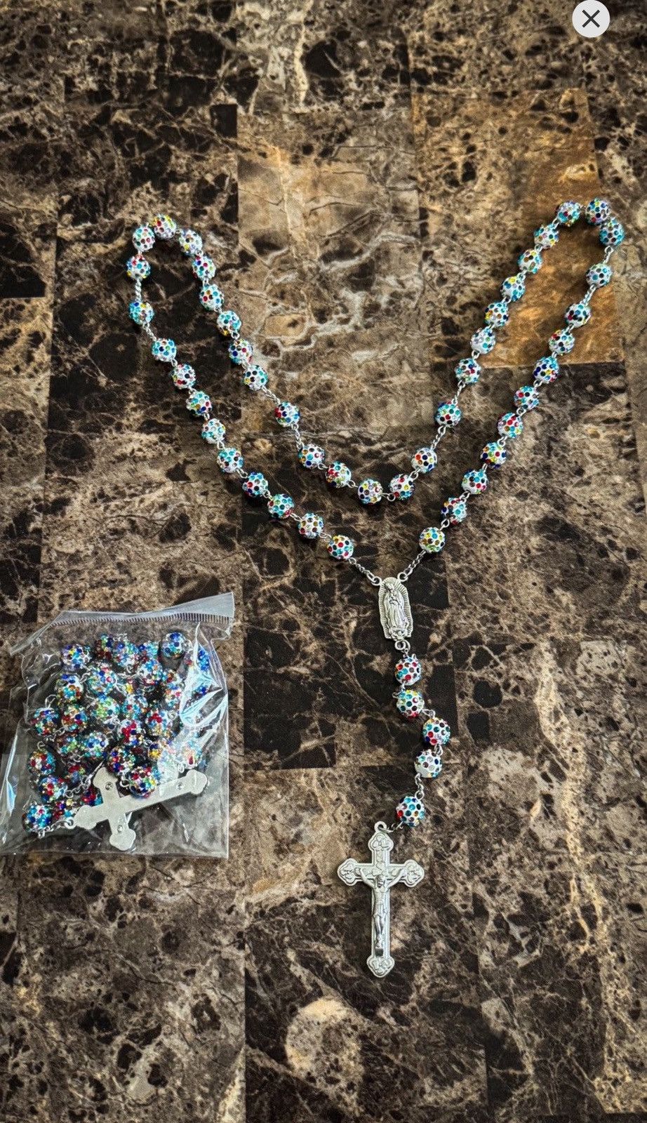 Vintage Rhinestone Rosary Size ONE SIZE - 1 Thumbnail