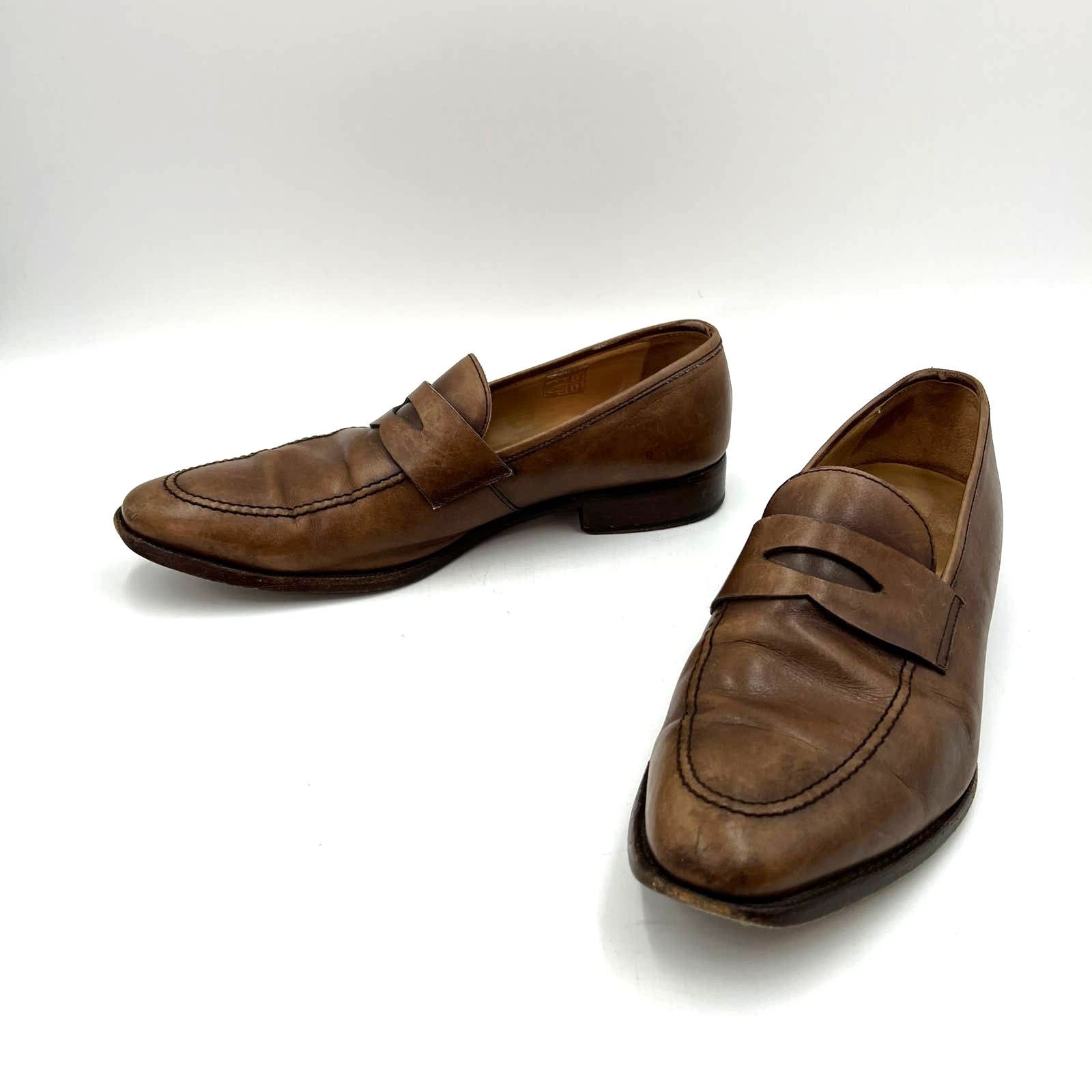 Jack Erwin Jack Erwin Luke Penny Loafers Leather Brown Size US 10 / EU 43 - 5 Thumbnail