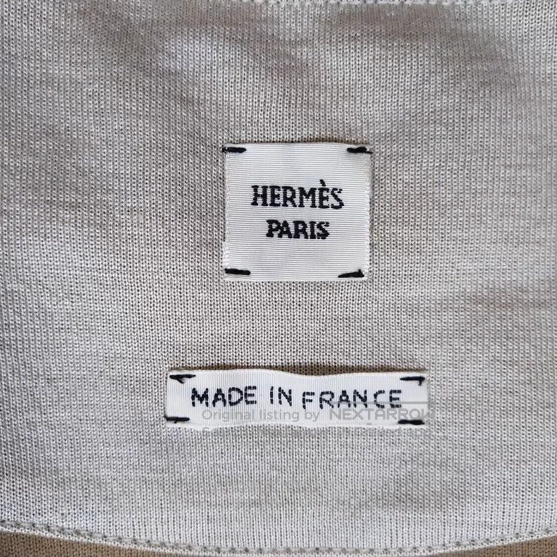 Hermes Hermes Silk and Cotton Blended Solid Color 'Saddle Stitch' Size XS / US 0-2 / IT 36-38 - 8 Thumbnail