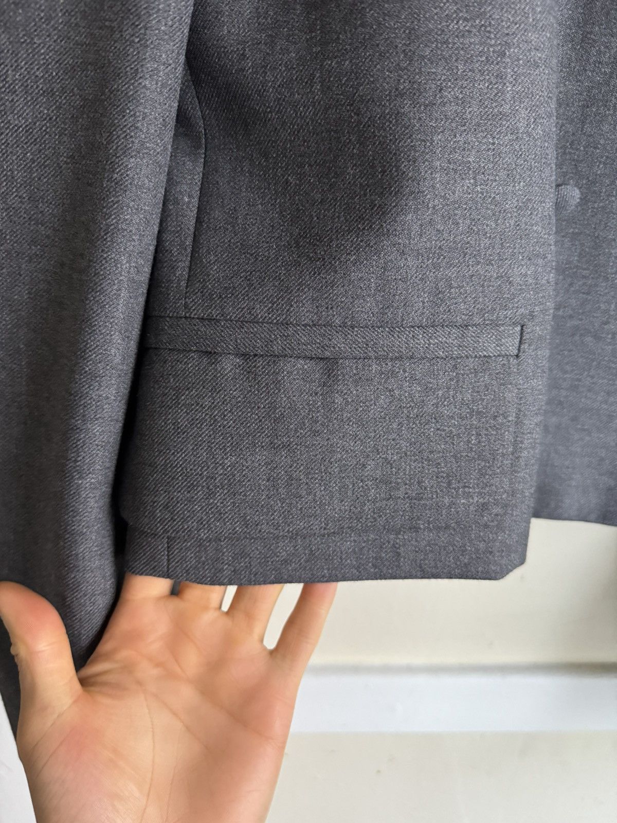 Vaquera VAQUERA CROPPED PADDED SHOULDER GREY BLAZER Size M / US 6-8 / IT 42-44 - 5 Thumbnail