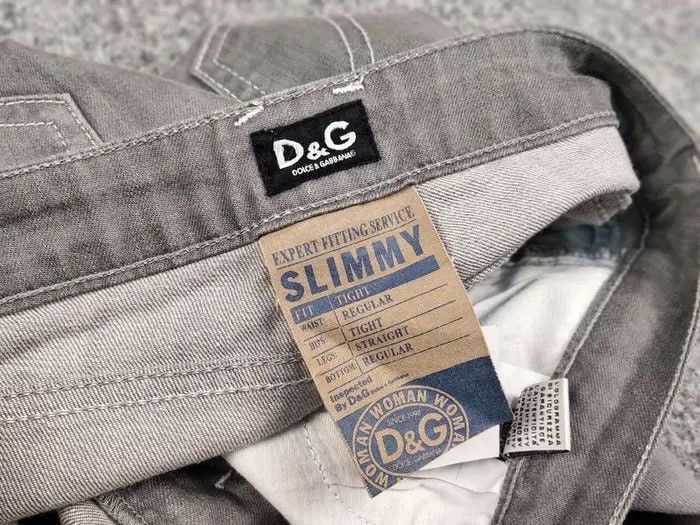 Dolce & Gabbana Vintage 90's Dolce & Gabbana Straig Women's Gray Denim Jeans Size 25" / US 0 / IT 36 - 19 Thumbnail