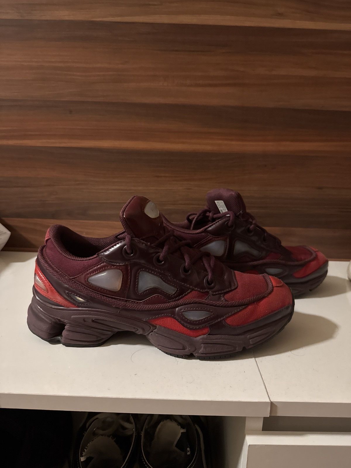 Adidas × Raf Simons ADIDAS BY RAF SIMONS OZWEEGO 3 BURGUNDY Size US 9 / EU 42 - 2 Thumbnail
