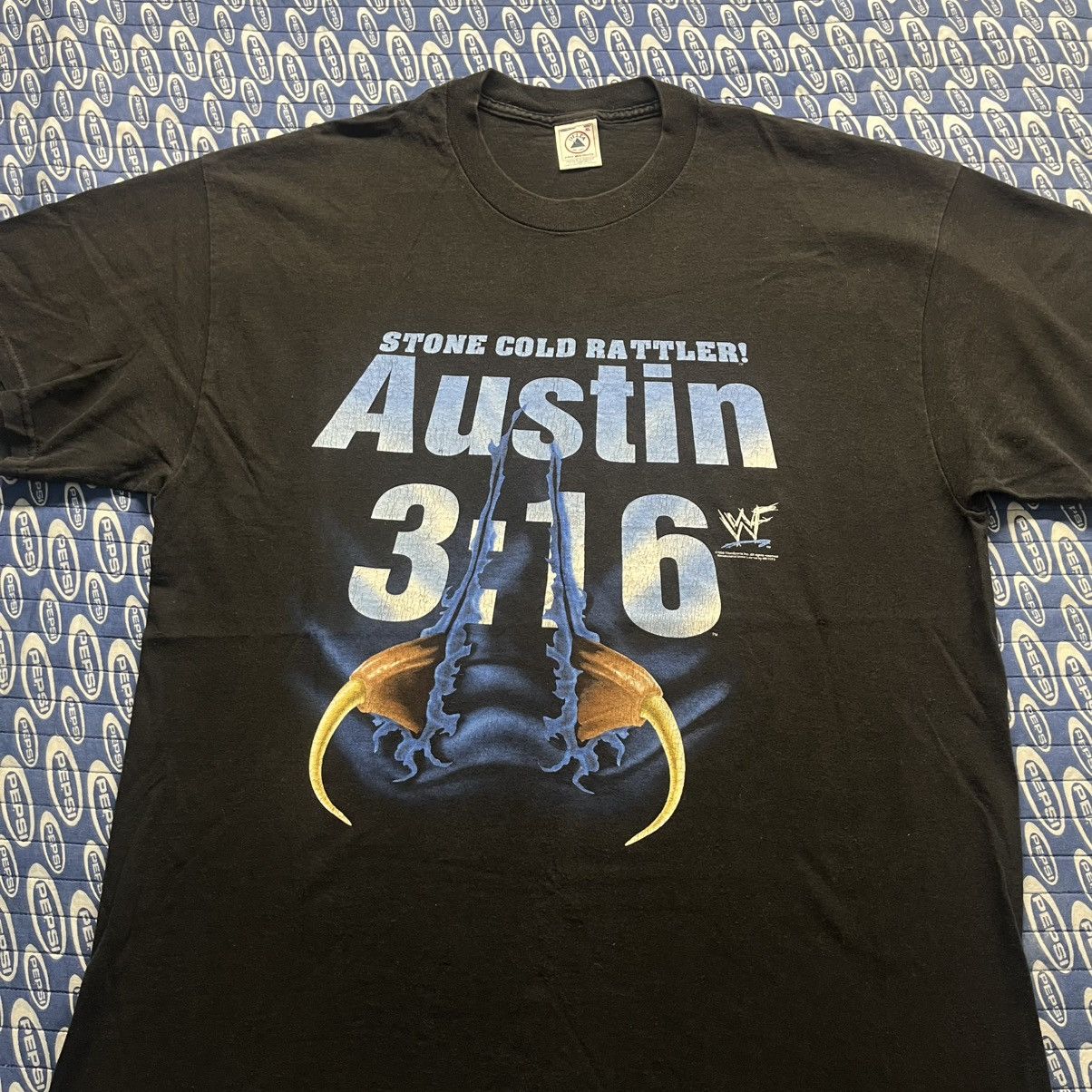 Other × Vintage × WWF Vintage 1998 WWF Stone Cold Rattler Austin 3:16 T Shirt Size US XL / EU 56 / 4 - 2 Thumbnail