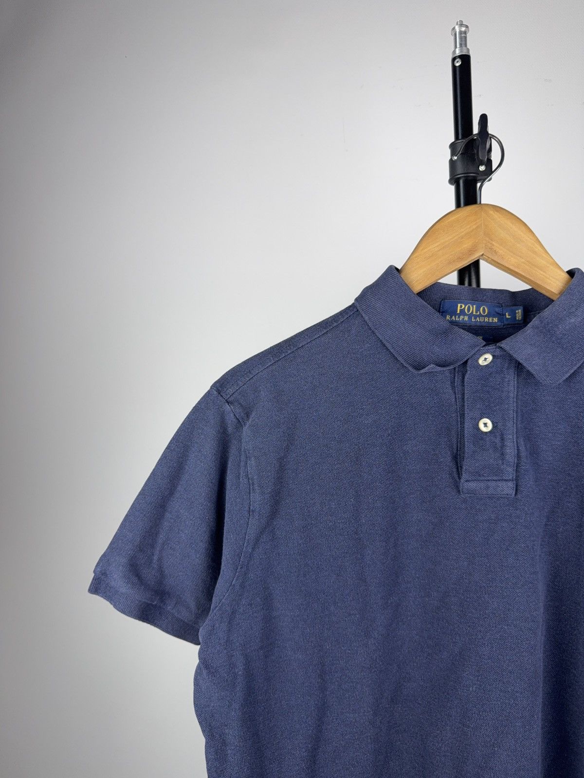 Polo Ralph Lauren Vintage 90s Polo Ralph Lauren Navy Slim Fit Polo Shirt L Size US L / EU 52-54 / 3 - 3 Thumbnail