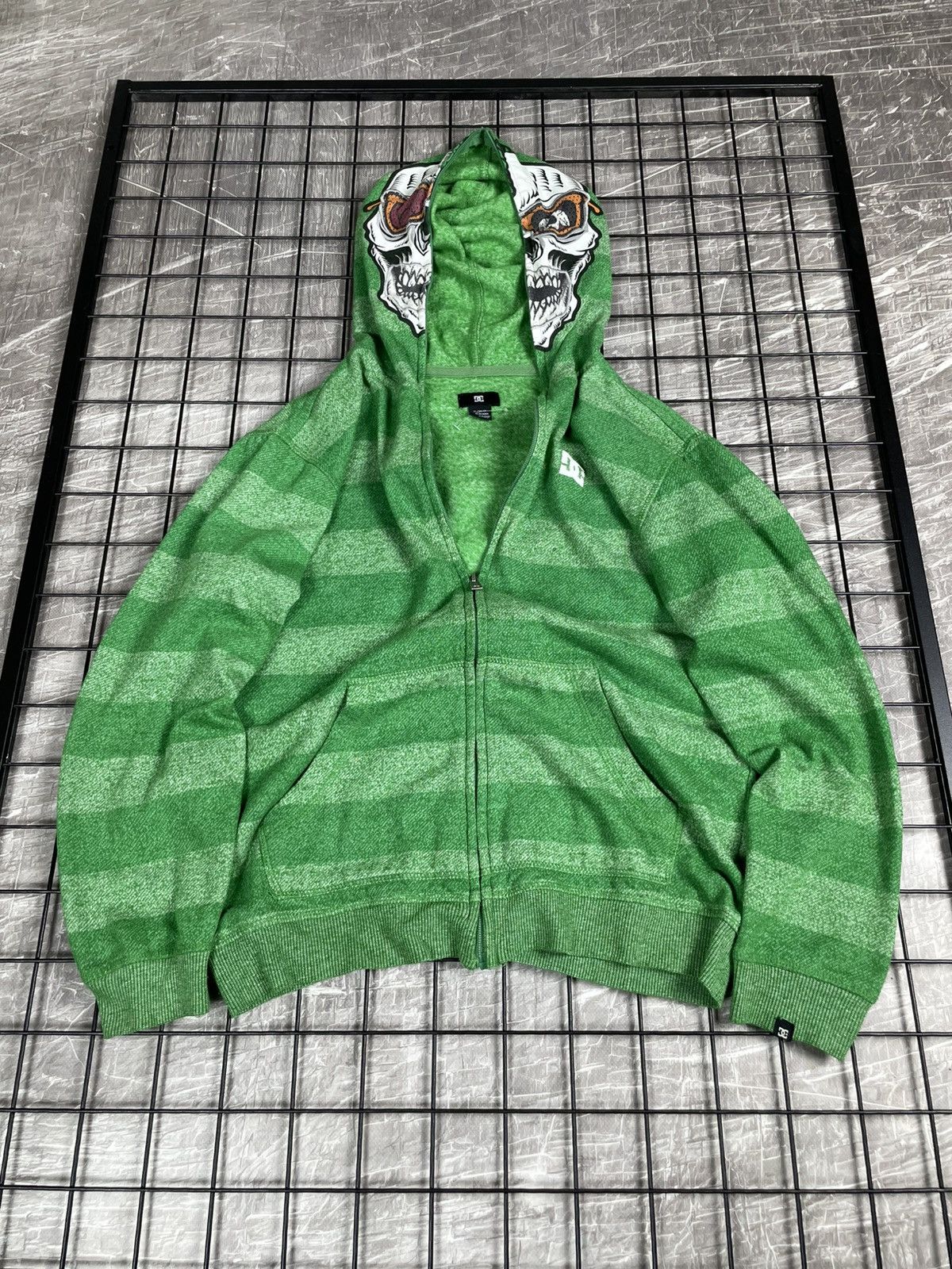 DC DC Shoes Vintage Rare Full Zip Skeleton Face Hoodie Y2K Size US S / EU 44-46 / 1 - 4 Thumbnail