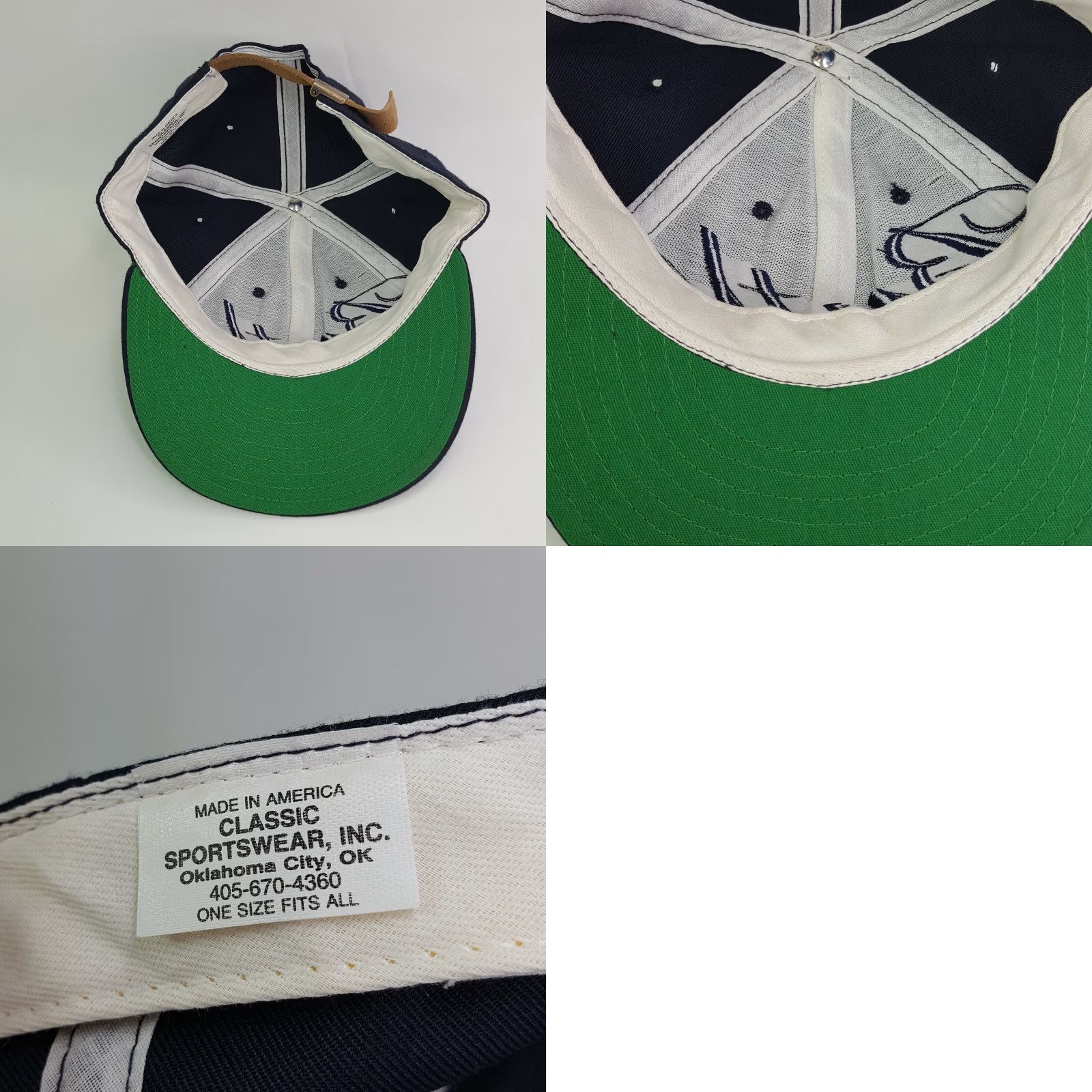 Vintage VTG Butler University Script Navy Blue Snapback Adjustable Hat Baseball Cap Size ONE SIZE - 8 Thumbnail
