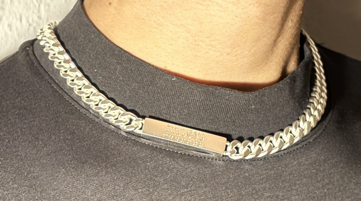 Maison Margiela Margiela Logo Silver Necklace Size ONE SIZE - 7 Thumbnail