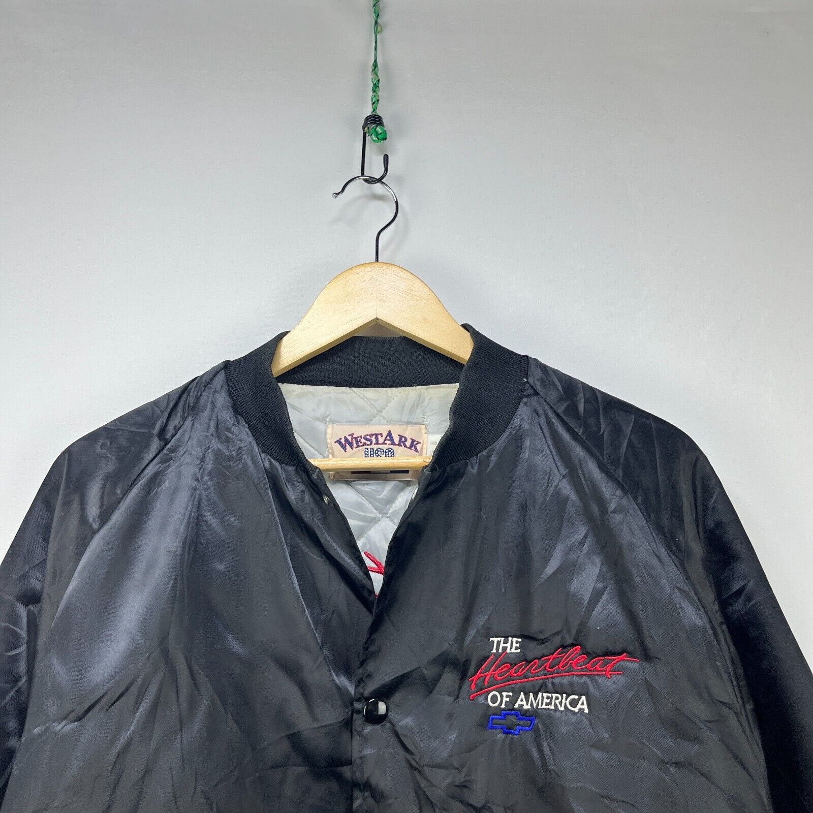 Vintage Vintage 80s Chevrolet XL Satin Heartbeat of America West Ark Size US XL / EU 56 / 4 - 2 Thumbnail