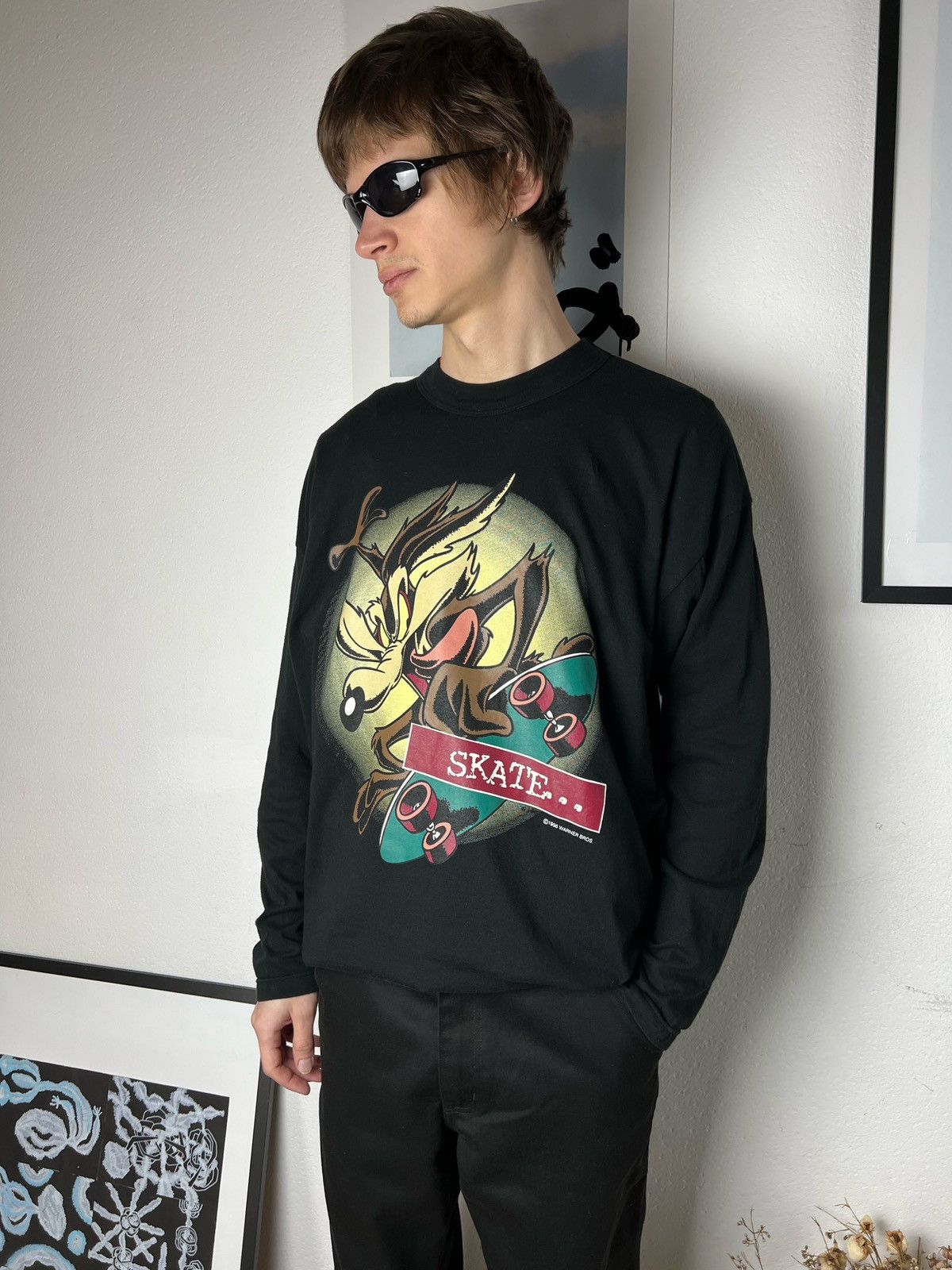 Vintage Wile E. Coyote - Looney Tunes All Over Print skate Size US M / EU 48-50 / 2 - 11 Thumbnail