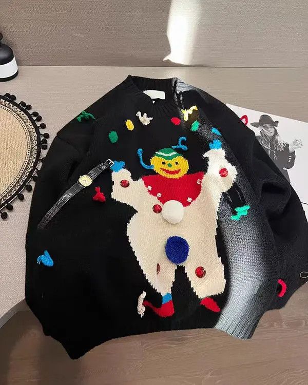 VIBE Street Vintage Christmas Style Knit Hooded Sweater Size US M / EU 48-50 / 2 - 6 Thumbnail