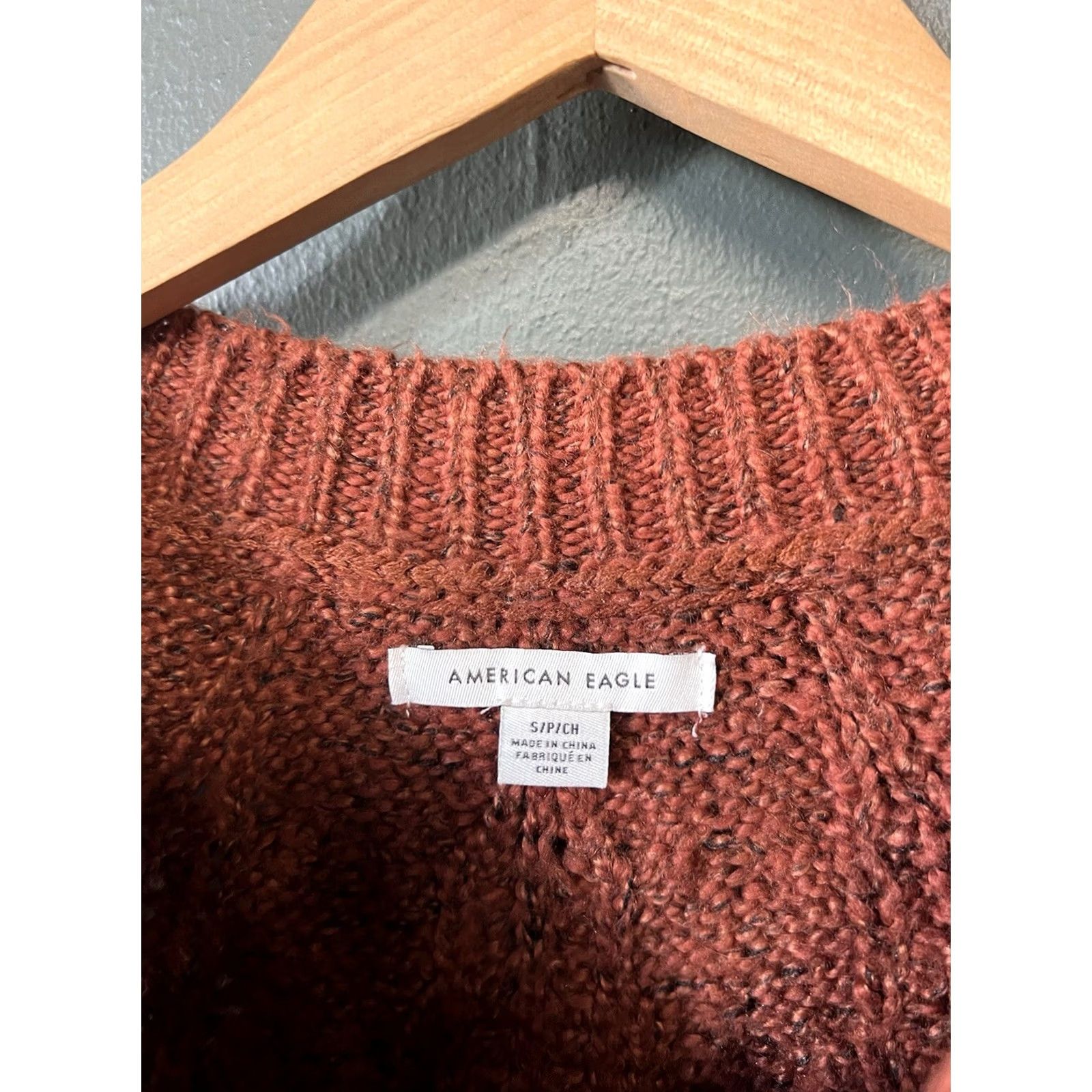 American Eagle Outfitters VINTAGE American Eagle Outfitters Sweatshirt Womens Brown Knit Pullover Oversized Size S Regular Pull over Sweatshirt Mens Womens Size S / US 4 / IT 40 - 3 Thumbnail