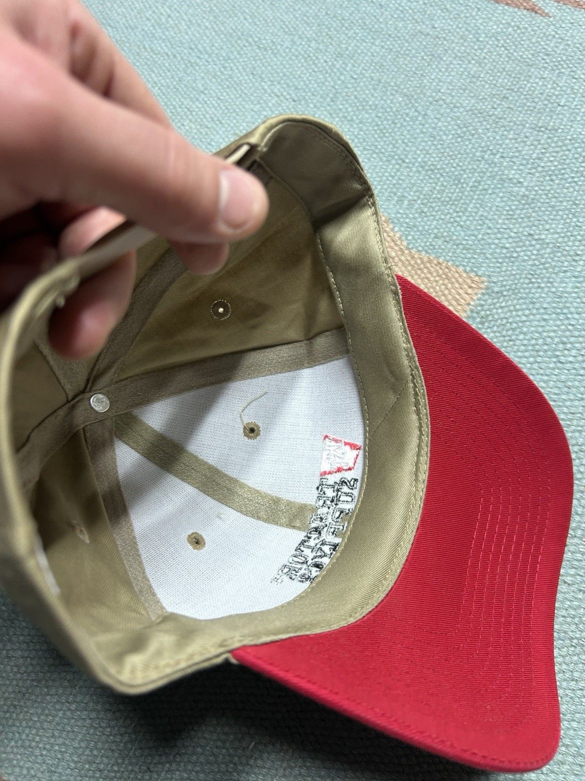 Vintage Tractor supply co snapback hat embroidered logo farm tan red Size ONE SIZE - 6 Thumbnail