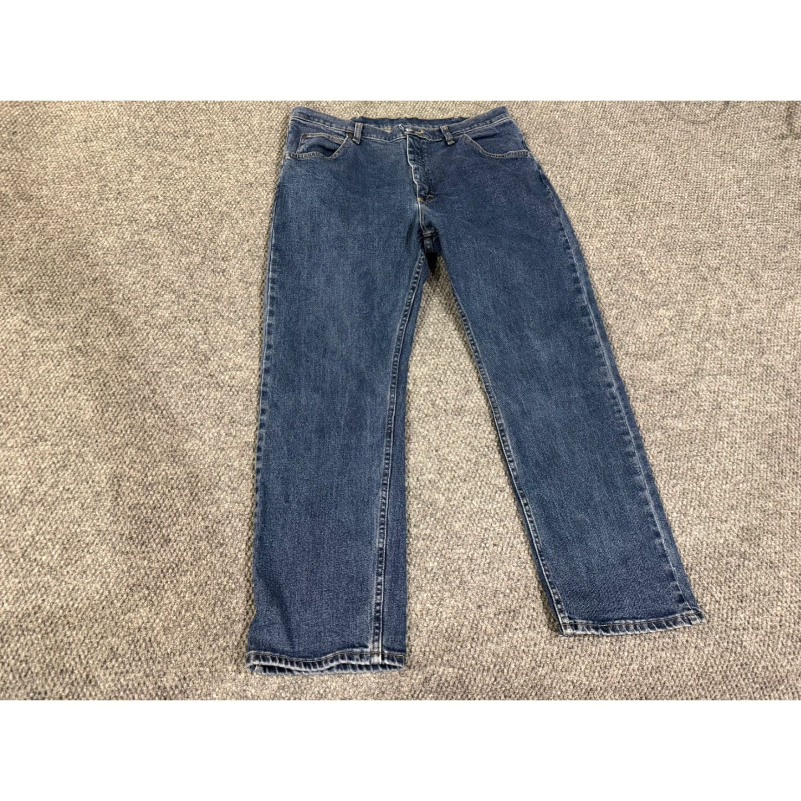 Wrangler Wrangler Jeans Regular Straight 36x29 Denim Blue Men 5-Pocket Cotton Workwear Size US 36 / EU 52 - 2 Thumbnail