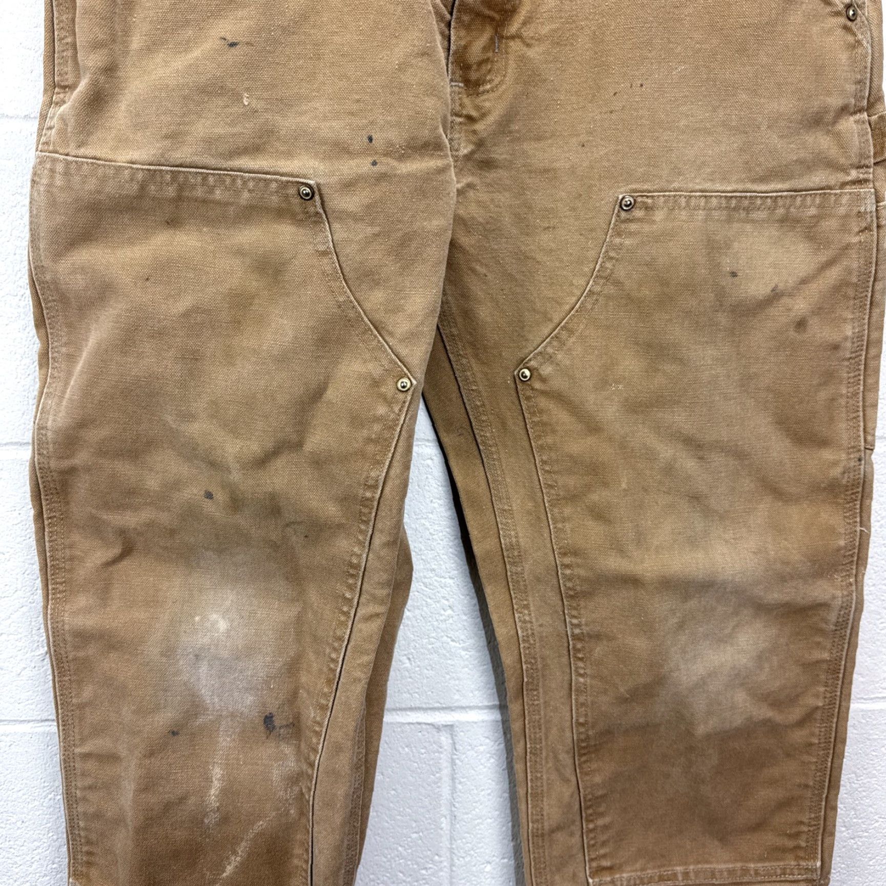 Carhartt Carhartt Men’s Canvas Carpenter Pants 33x32 Brown Workwear Work Pants Straight Fit Durable Size US 33 - 4 Thumbnail