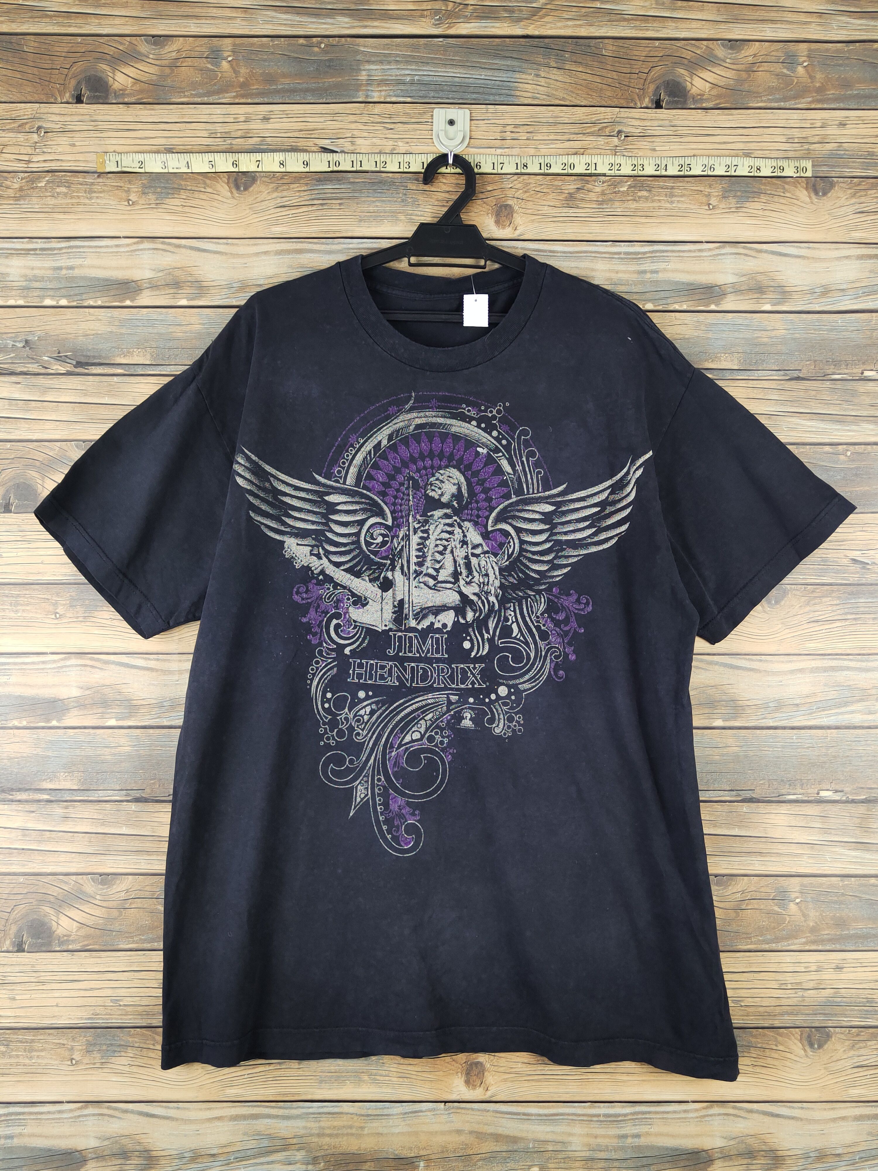 Band Tees DLL Jimi Hendrix rap band vintage faded Black tee #1442 Size US XL / EU 56 / 4 - 1 Thumbnail