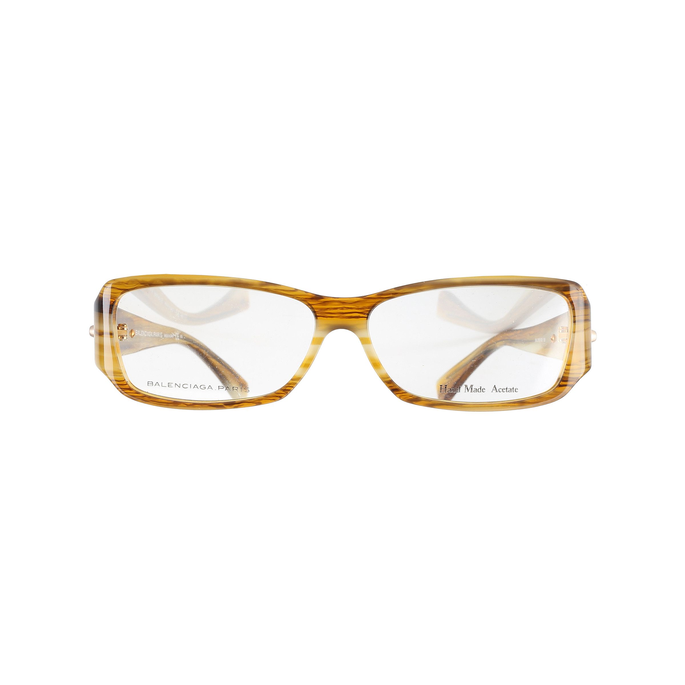 Balenciaga Balenciaga '00 Rectangular Flat Wooden Brown Glasses Size ONE SIZE - 1 Thumbnail
