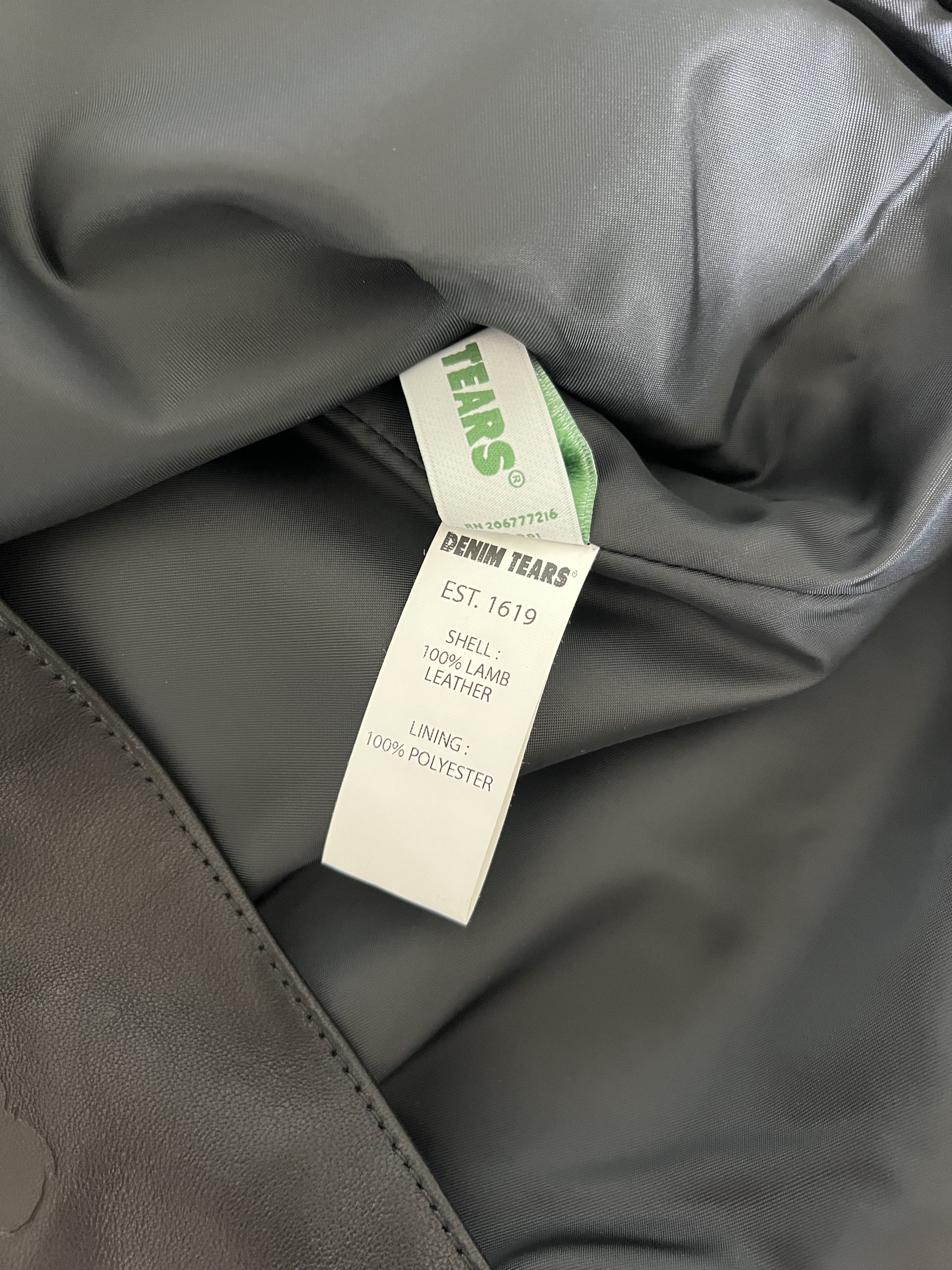 DENIM TEARS Denim Tears Oakland Wreath Winter Leather Coat in Black Size US XL / EU 56 / 4 - 10 Thumbnail