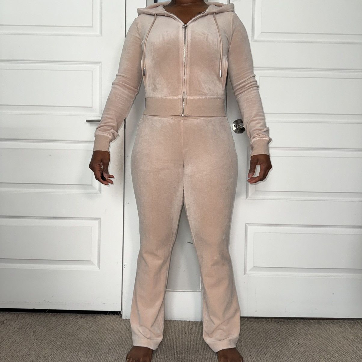 Juicy Couture Beige Velour Tracksuit