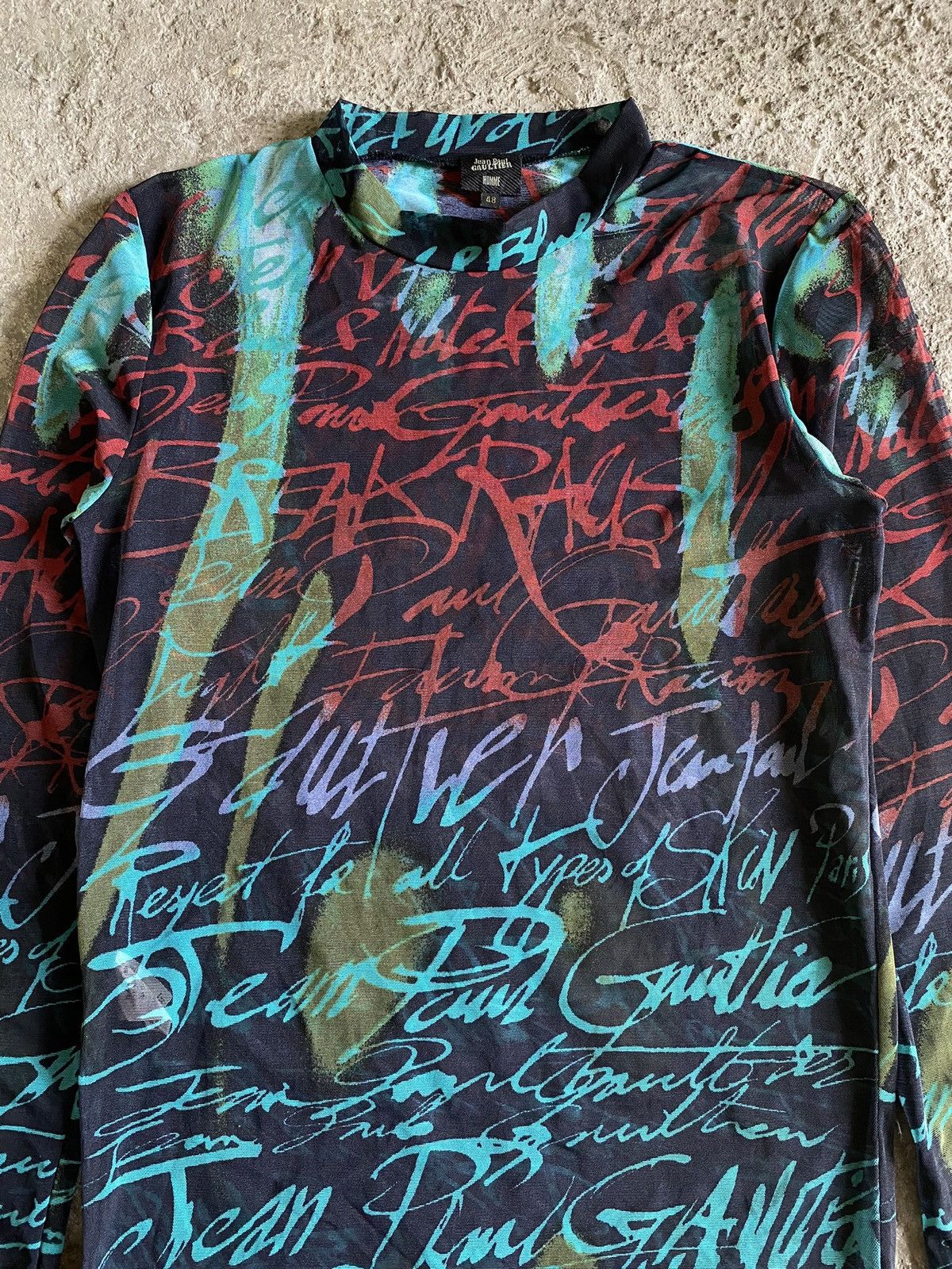 Jean Paul Gaultier Jean Paul Gaultier AW’97 “Fight Racism” Mesh Top Size US M / EU 48-50 / 2 - 6 Thumbnail