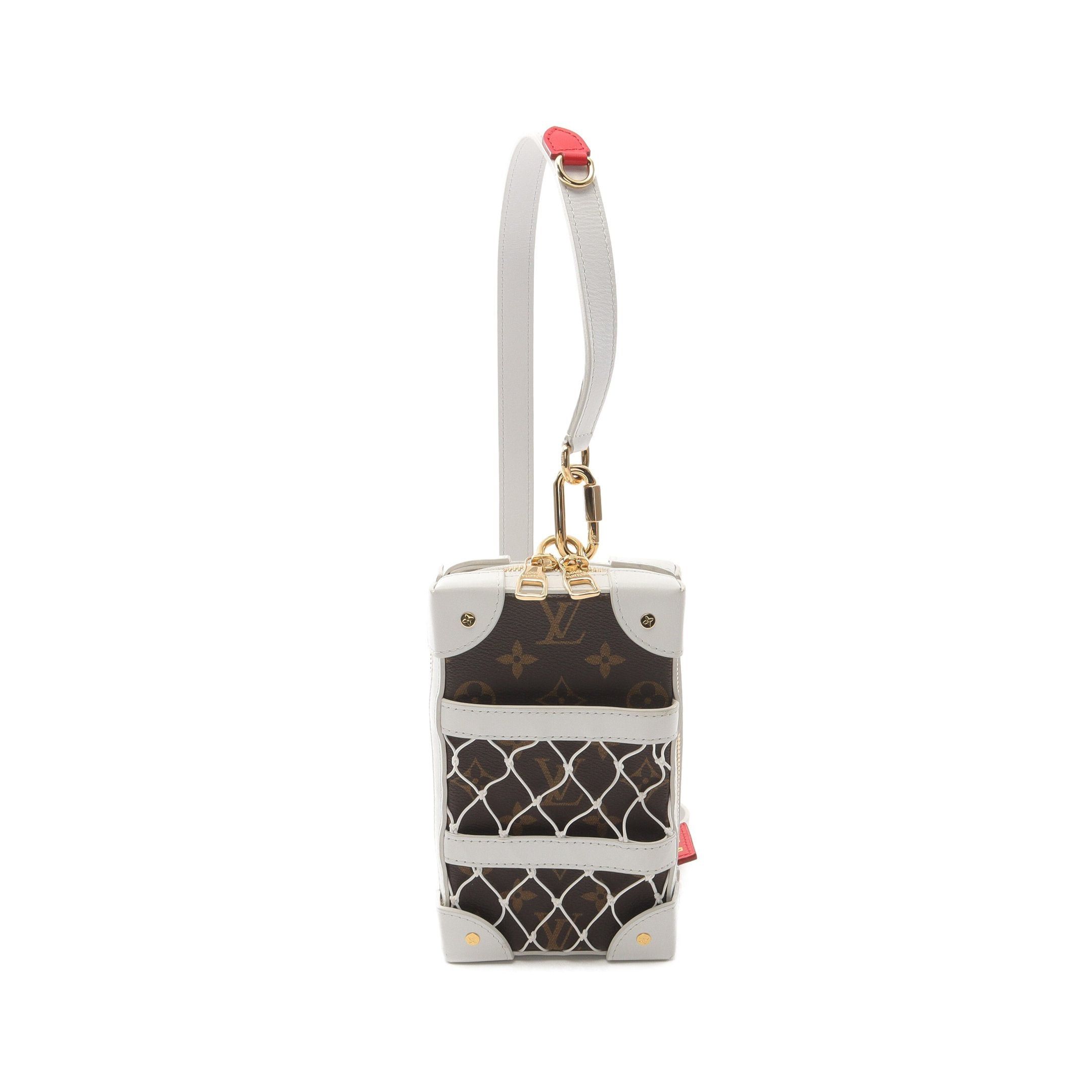 Louis Vuitton Louis Vuitton Lv * Nba Soft Trunk Phone Box Monogram Body Bag Leather Fabric Brown White Size ONE SIZE - 1 Thumbnail