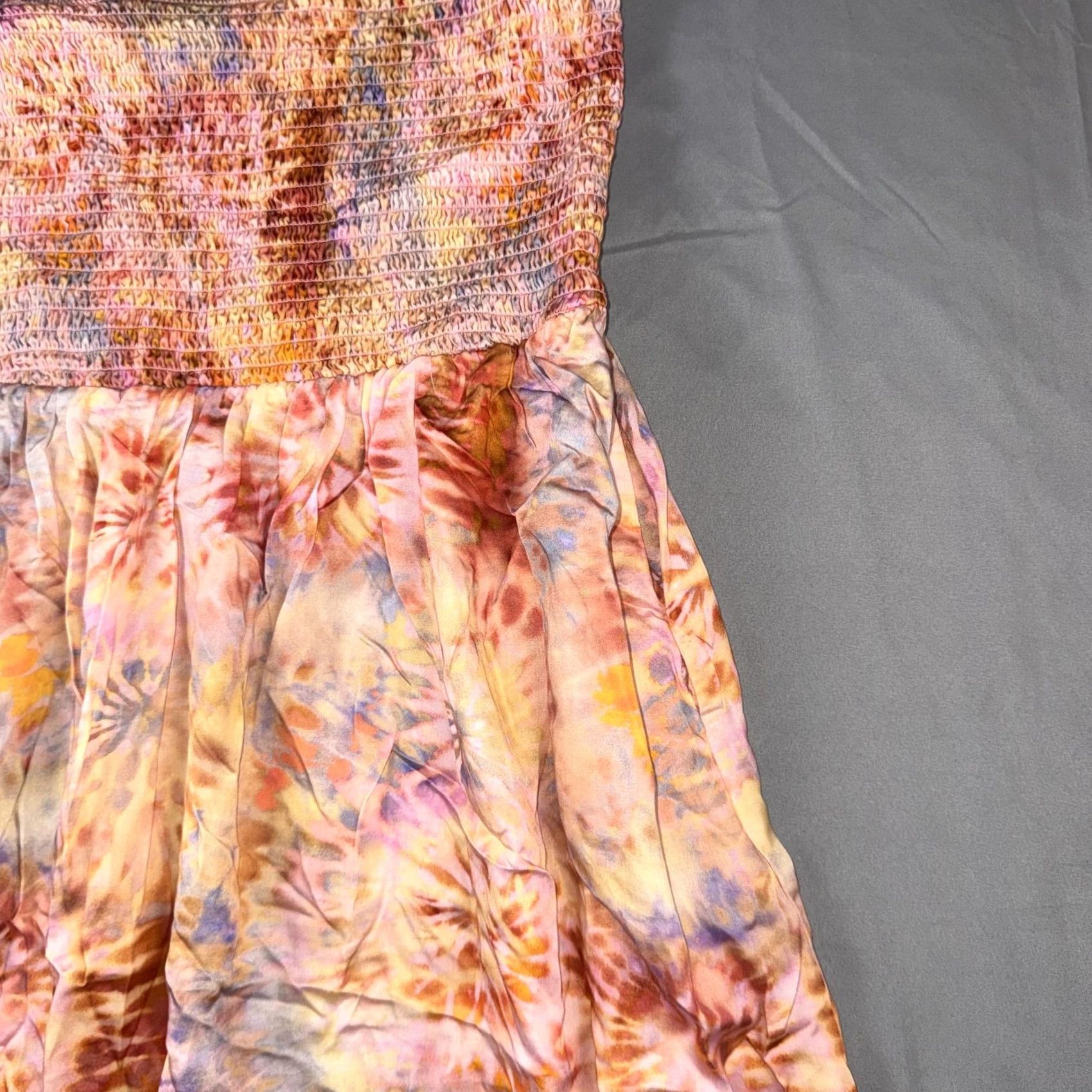 Marine Layer Marine Layer Dress Womens Medium Multicolor Tie Dye Strapless Smocked Maxi Boho Size M / US 6-8 / IT 42-44 - 5 Thumbnail