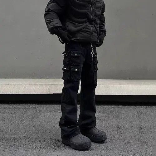 Japanese Brand × Jean Street Retro Heavyweight Multi-Pocket Cargo Jeans Size US 32 / EU 48 - 4 Thumbnail