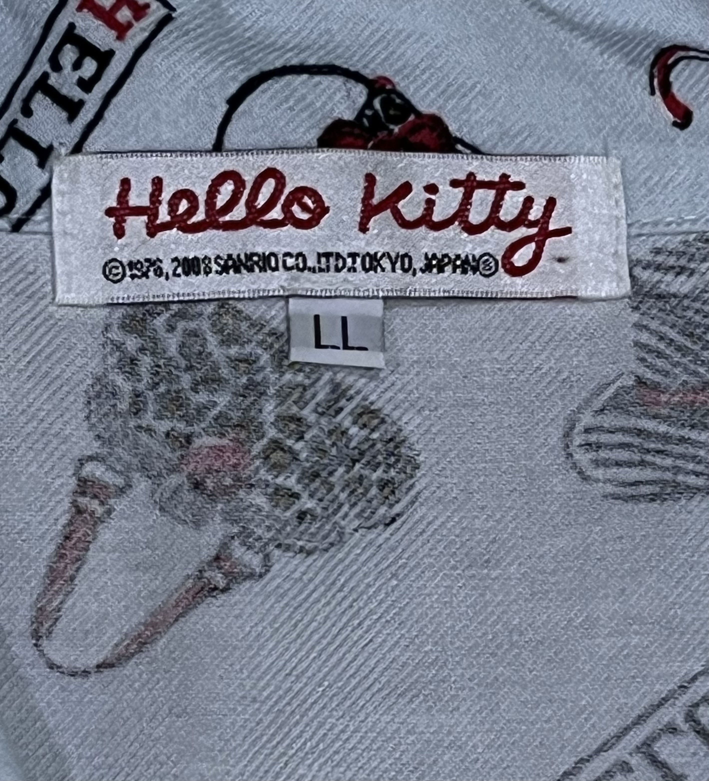 Cartoon Network Hello Kitty 2008 Monogram Pajama Set Unisex Y2K Loungewear Size US L / EU 52-54 / 3 - 9 Thumbnail