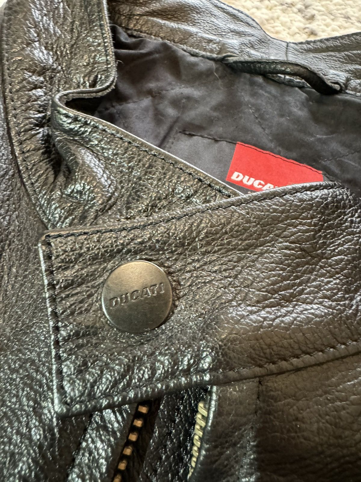 Ducati 2007 Ducati by Dainese Leather Motorcycle Black Jacket 2XL Size US XXL / EU 58 / 5 - 7 Thumbnail