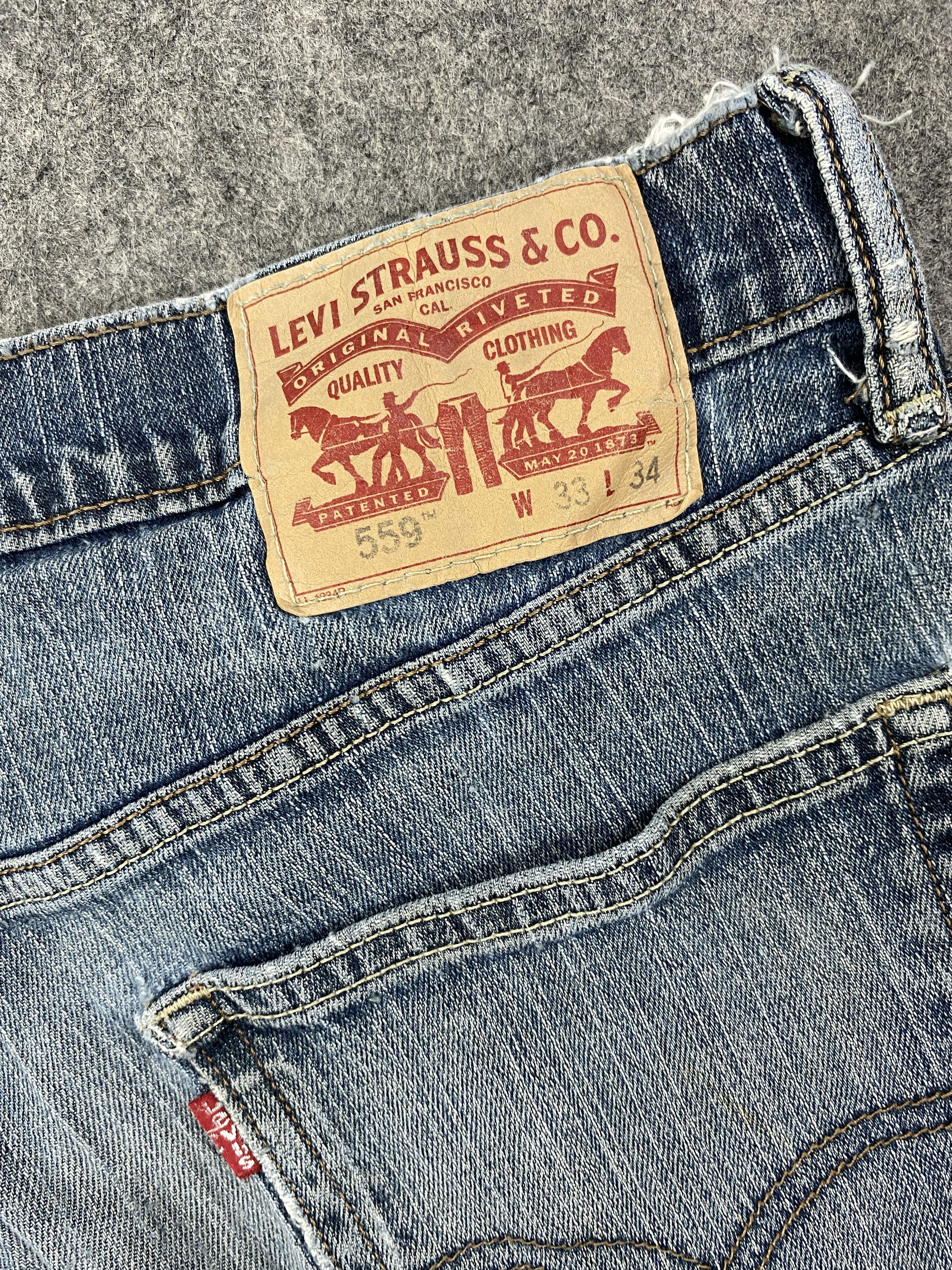Levi's Distressed Grey Vintage Levi's 559 34x34.5 Denim -JN2063 Size US 34 / EU 50 - 9 Thumbnail