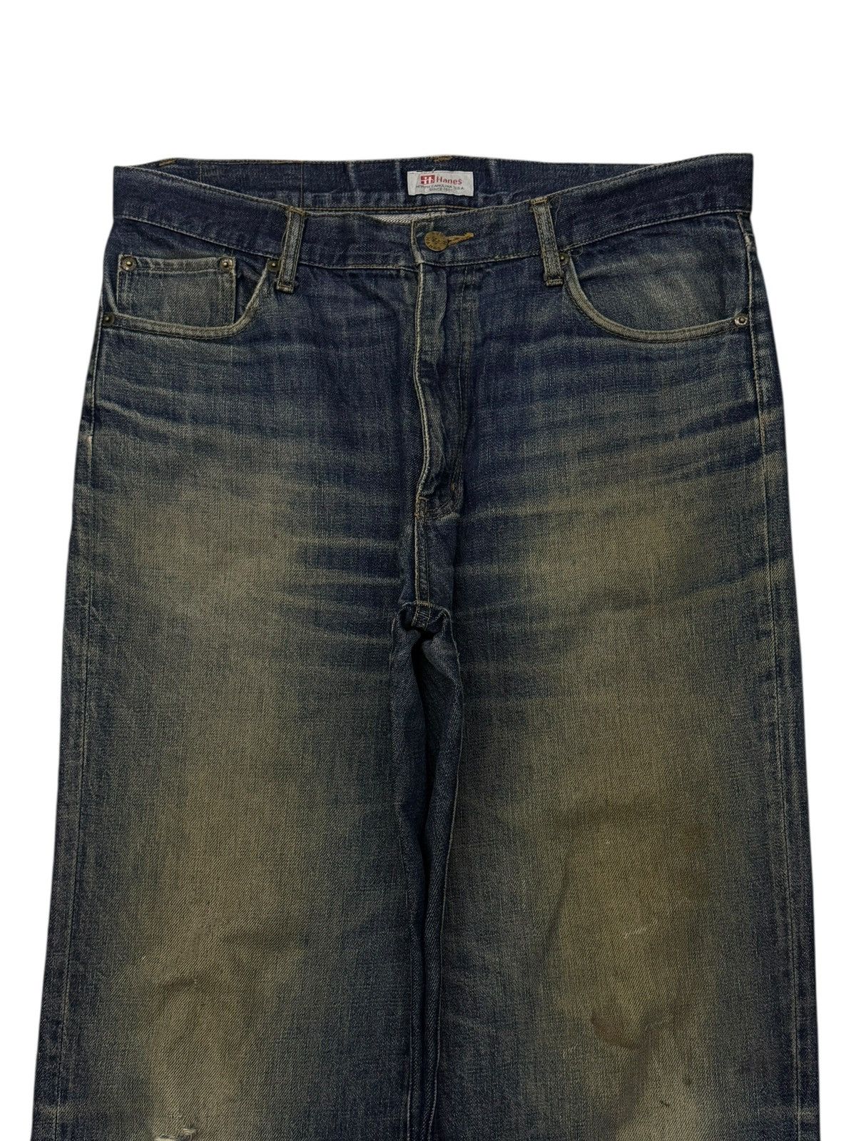 Hanes Vintage Hanes Jeans Made in USA 90s | Vintage Faded | W35 Size US 35 - 4 Thumbnail