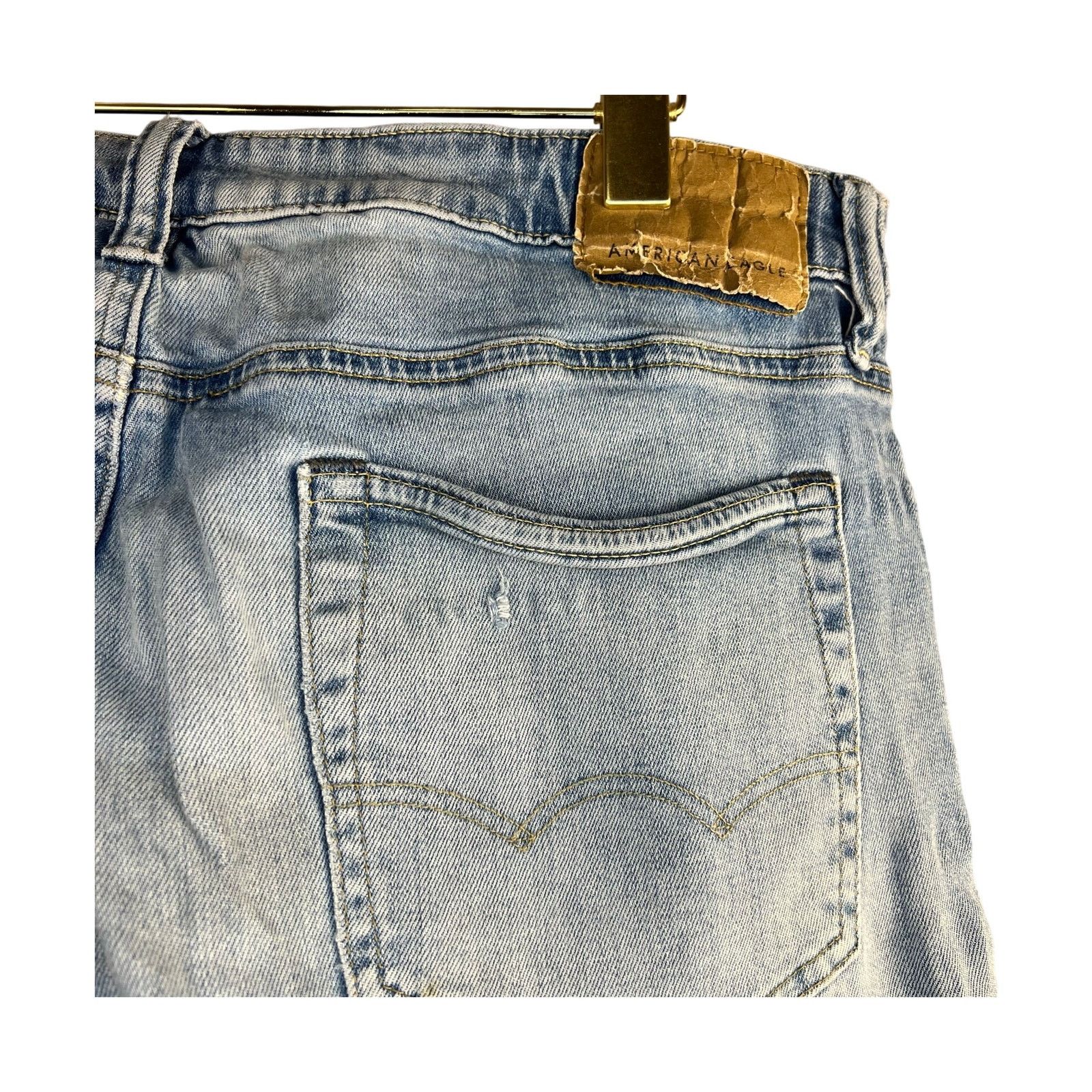 American Eagle Outfitters American Eagle Ne(X)t Level Flex Slim Straight Jeans 34x34 Size US 34 / EU 50 - 4 Thumbnail