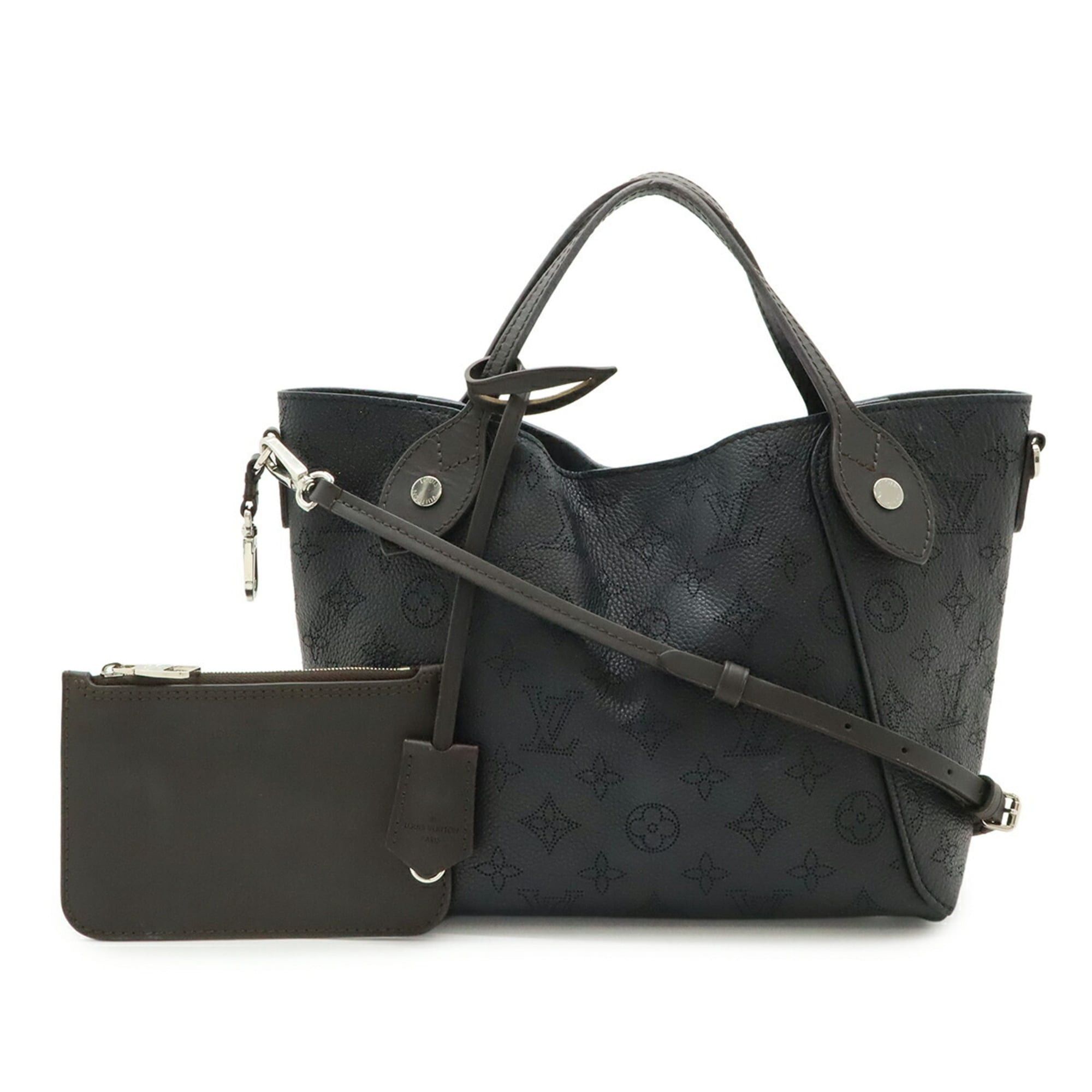 Louis Vuitton Louis Vuitton Monogram Mahina PM Handbag Shoulder Bag Leather Noir Black M54350 Size ONE SIZE - 1 Thumbnail