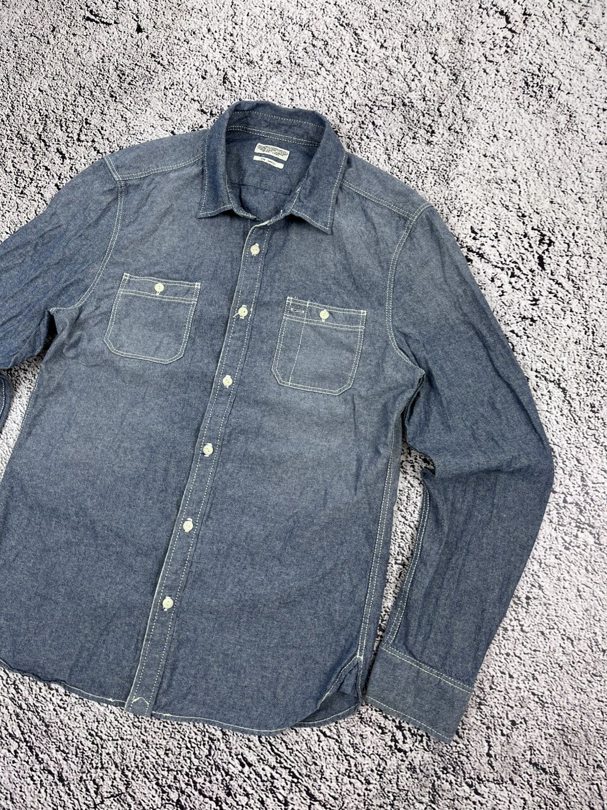 Allsaints Vintage Y2K Allsaints Denim Shirt Streetwear size S Size US S / EU 44-46 / 1 - 4 Thumbnail