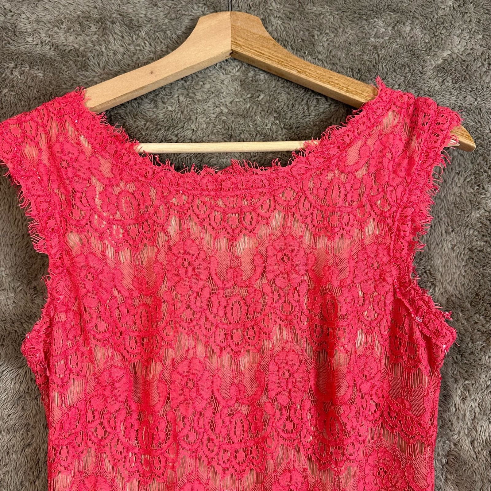 Other Betsy Adam Lace Formal Maxi Mermaid Gown Dress 4 S Pink Size S / US 4 / IT 40 - 4 Thumbnail