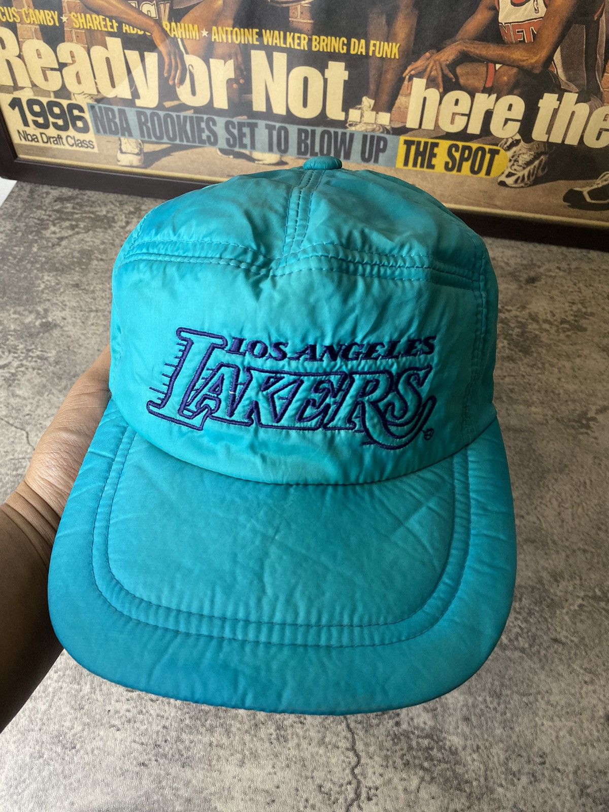 NBA × Vintage Vintage Lakers Cap Hat Size ONE SIZE - 5 Thumbnail