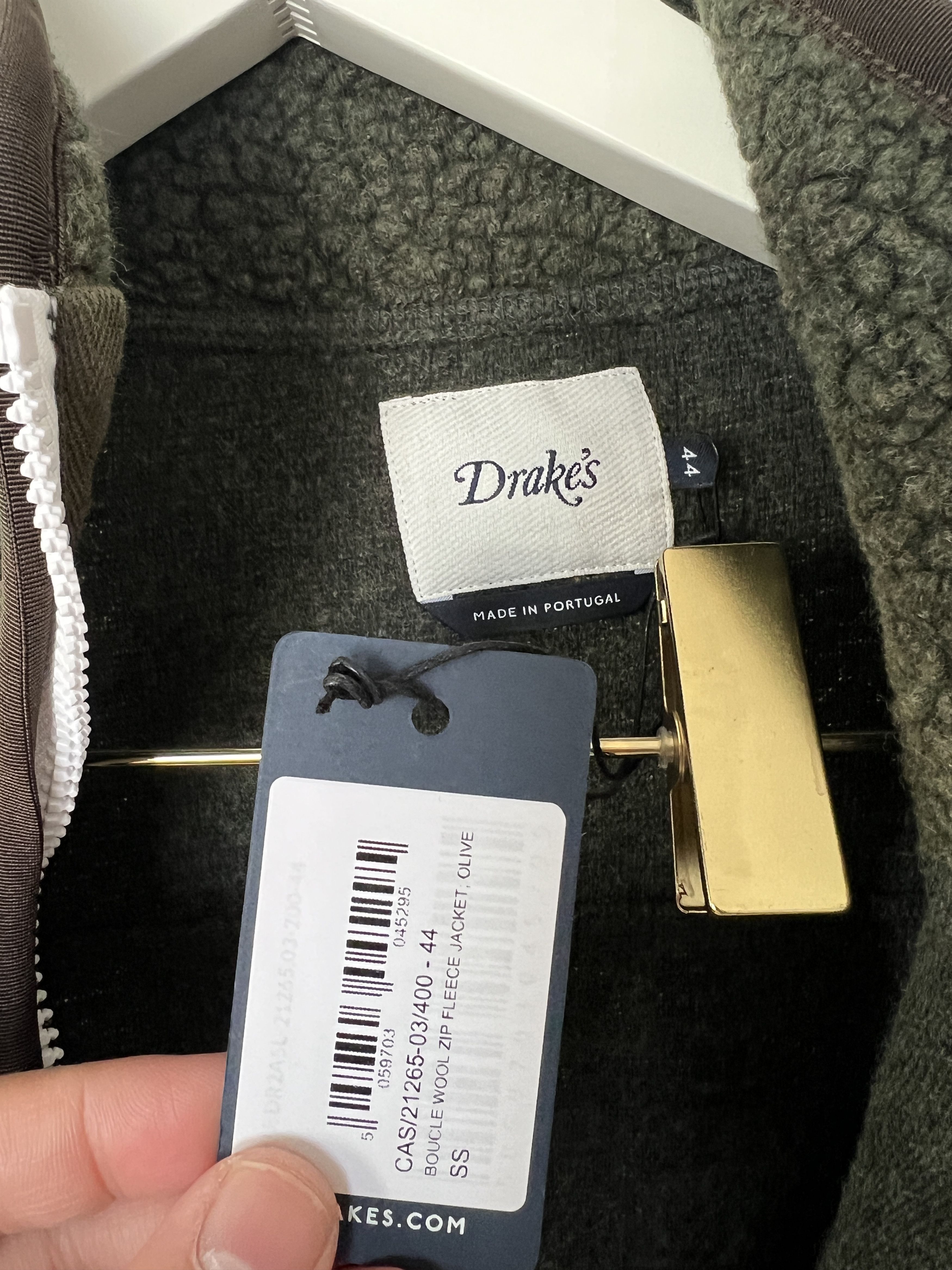Drake's Drakes Wool Fleece Boucle Jacket Size US XL / EU 56 / 4 - 2 Thumbnail