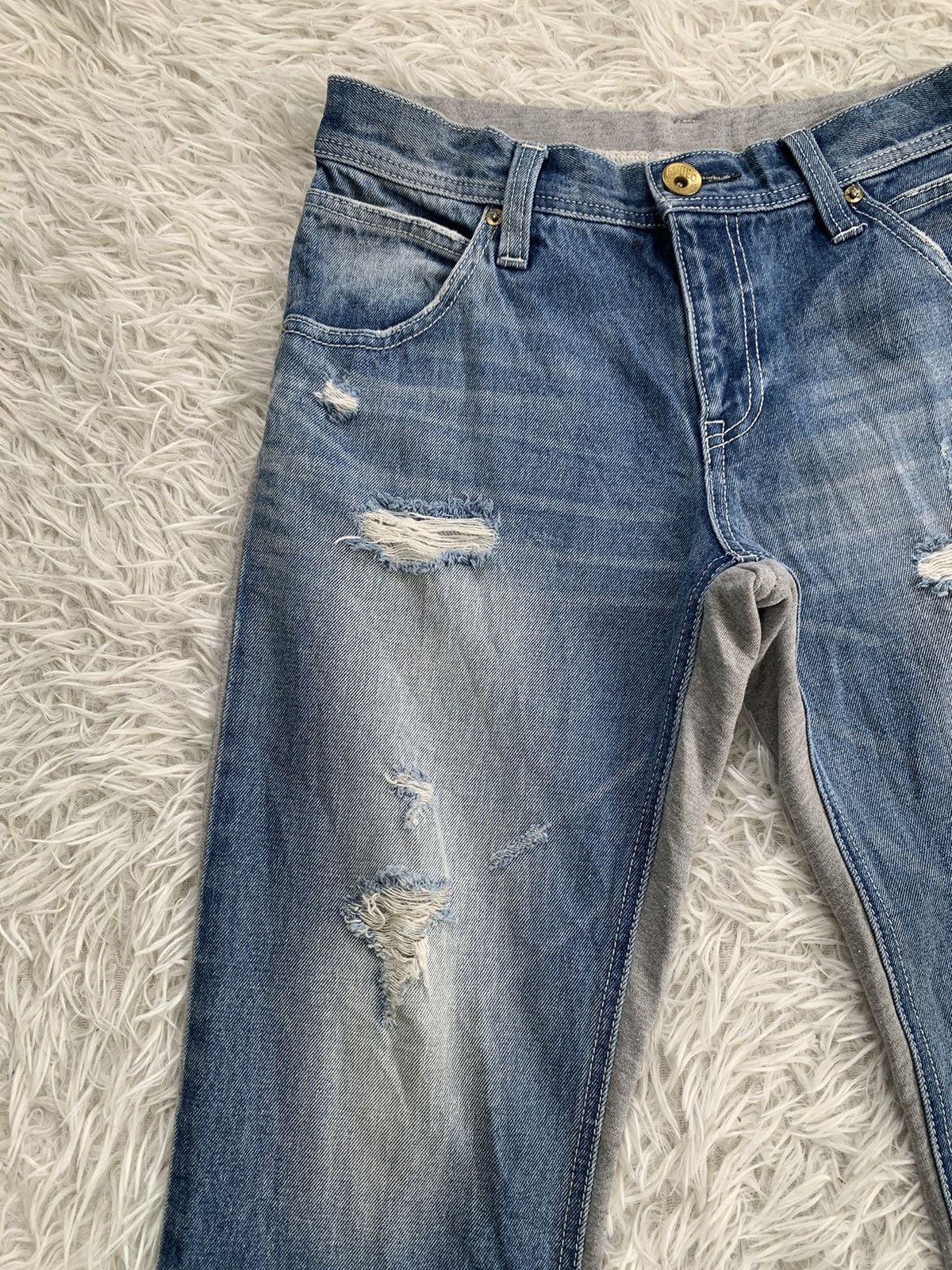 Japanese Brand Rodeo Crowns Denim & Sweat Constructed Pant Size US 30 / EU 46 - 3 Thumbnail
