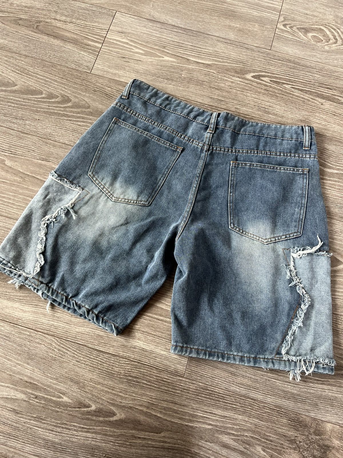 Japanese Brand ‼️Avant Garde Distressed Denim Opium Star Baggy Shorts‼️ Size US 35 - 17 Thumbnail