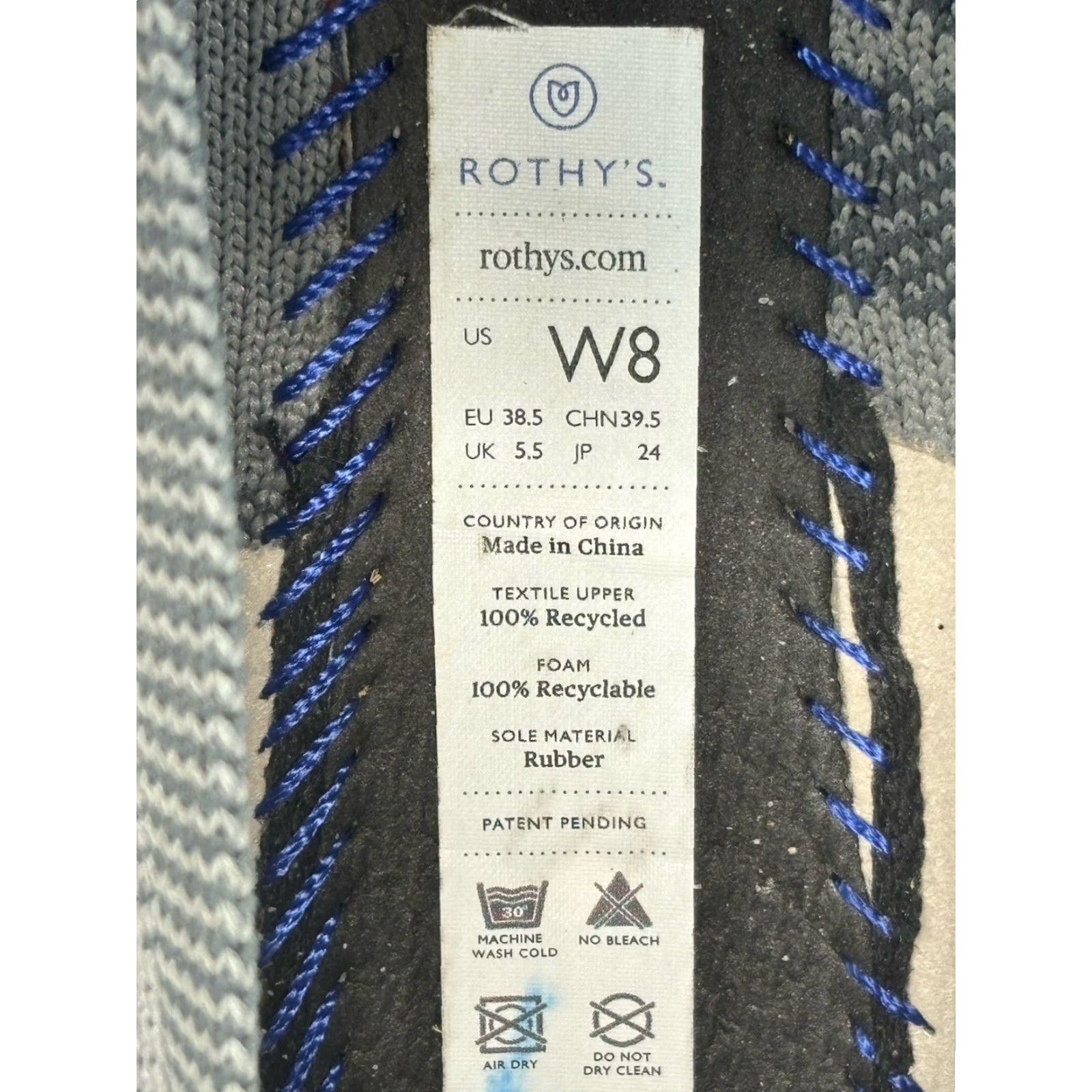 Rothy's Rothy’s Round Toe Ballet Flat Size 9.5 Grey Camouflage V Cut Knit - Retired - Pre-owned Good - Women’s Flat Shoes Size US 7 / IT 37 - 6 Thumbnail