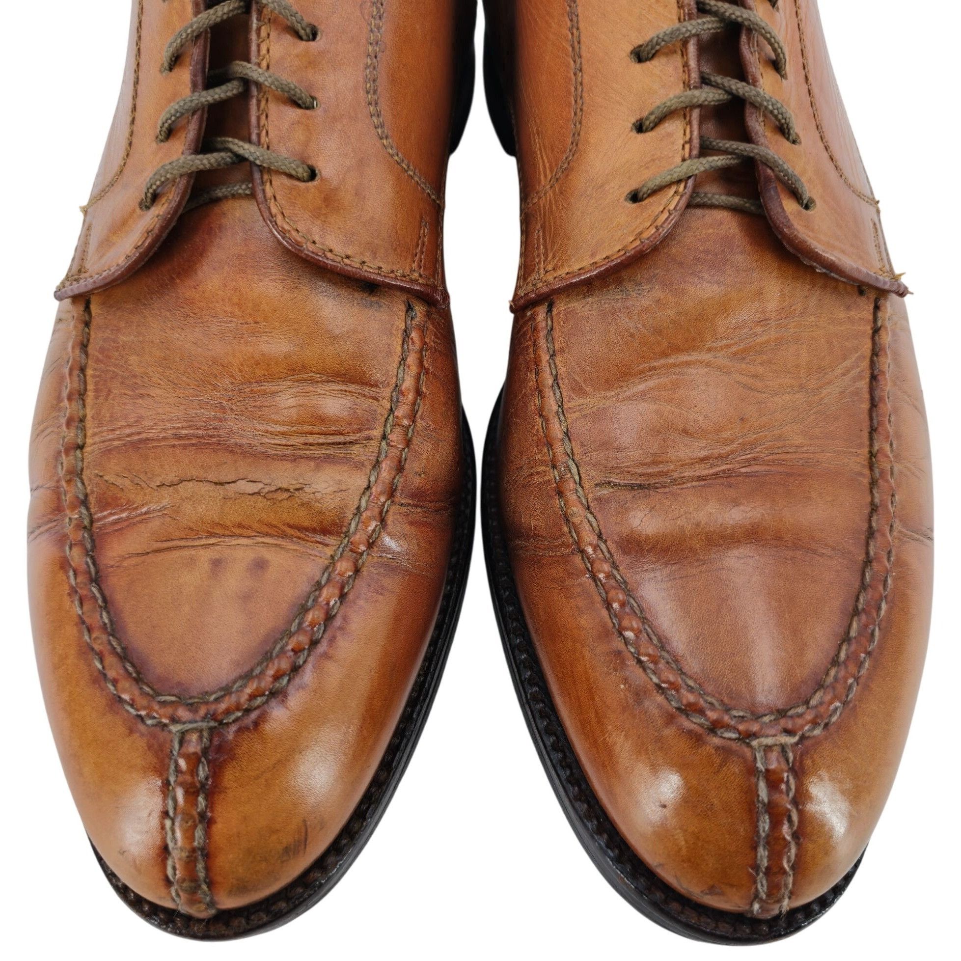 Alden Alden 962 Norwegian Front Blucher Burnished Tan Calf Leather Size US 11 / EU 44 - 2 Thumbnail