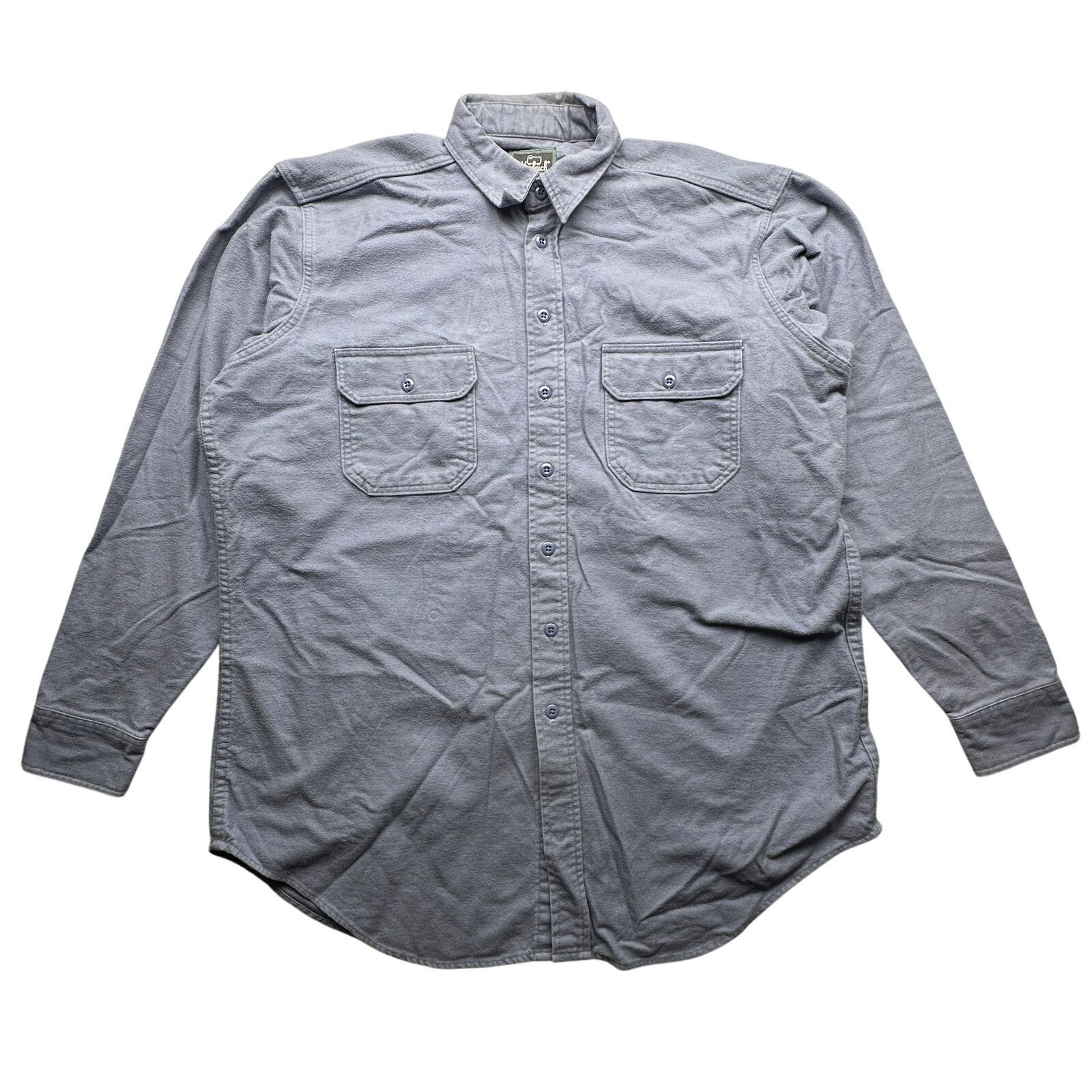 Woolrich Woolen Mills Vintage Woolrich Flannel Shirt Men XL Long Chamois Blue Gray Size US XL / EU 56 / 4 - 1 Thumbnail