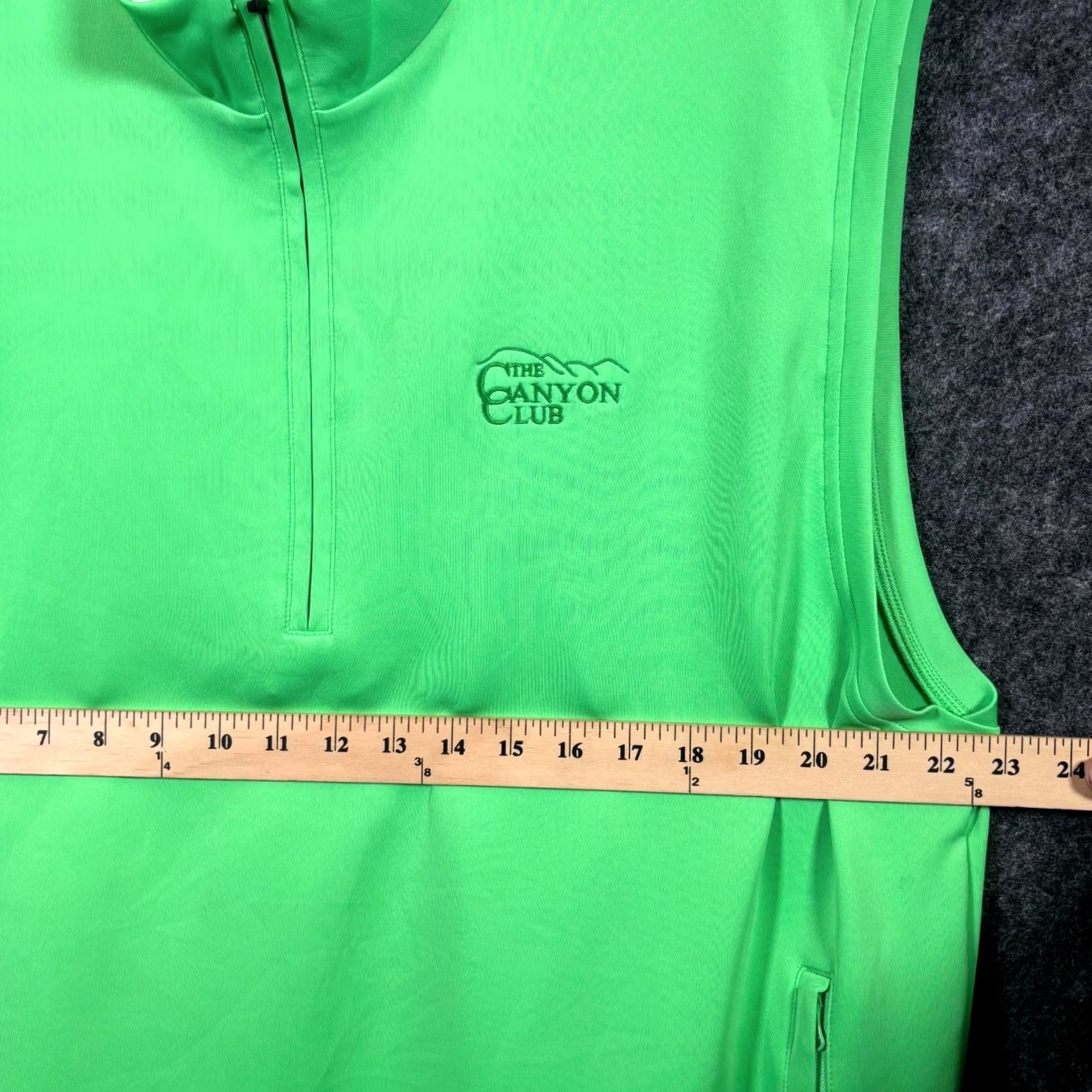 Vintage Donald Ross Vest Men XL Green Polyester The Canyon Club Golf Performance Stretch Size US XL / EU 56 / 4 - 3 Thumbnail
