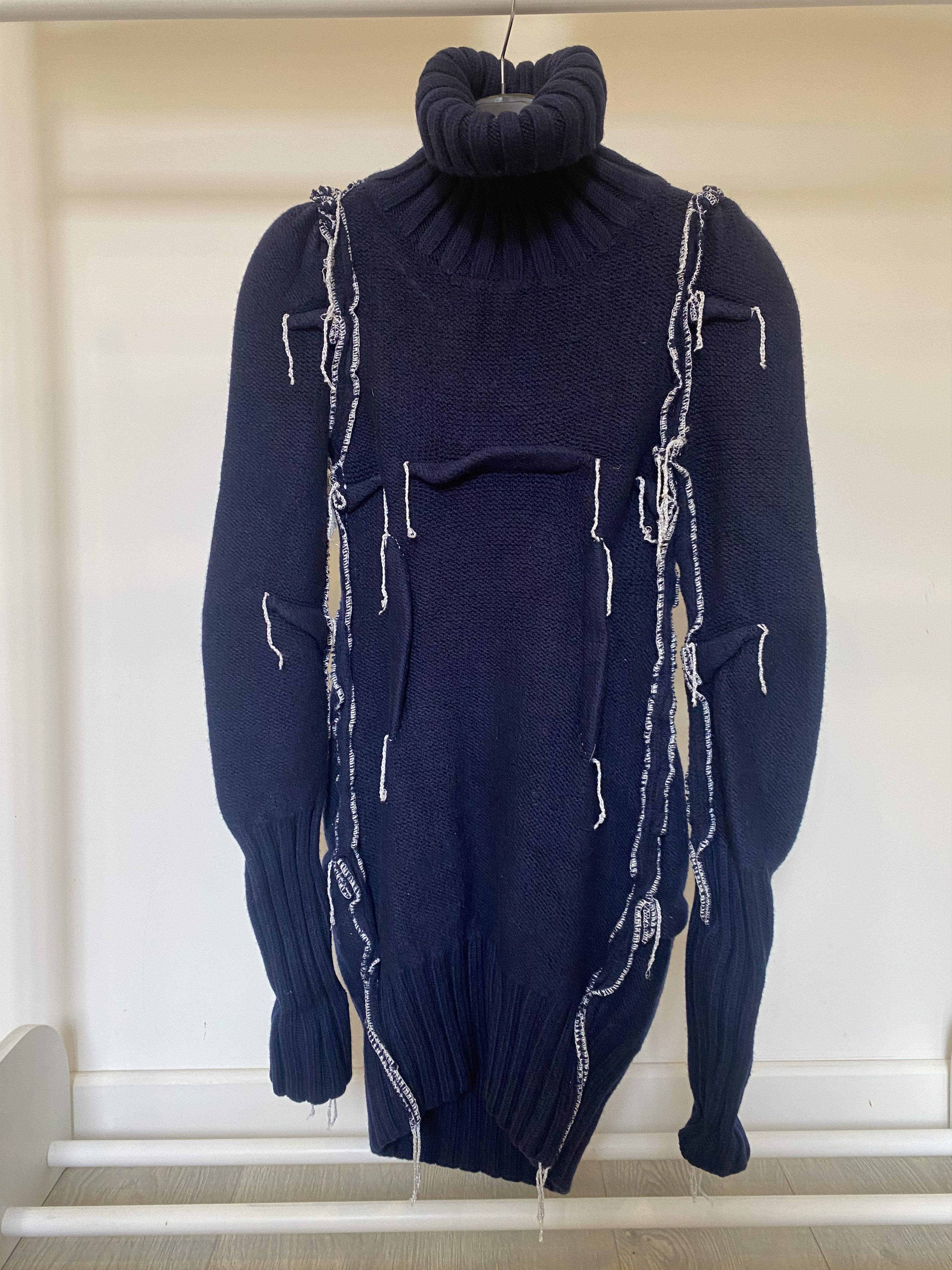 image of Maison Margiela Darted Sweater Size Xs in Blue, Men's