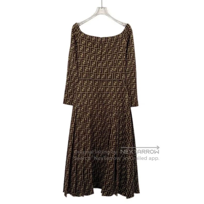 Fendi Fendi Dark brown logo letter all-over print cotton long-sl Size XXS / US 00 / IT 34 - 2 Thumbnail