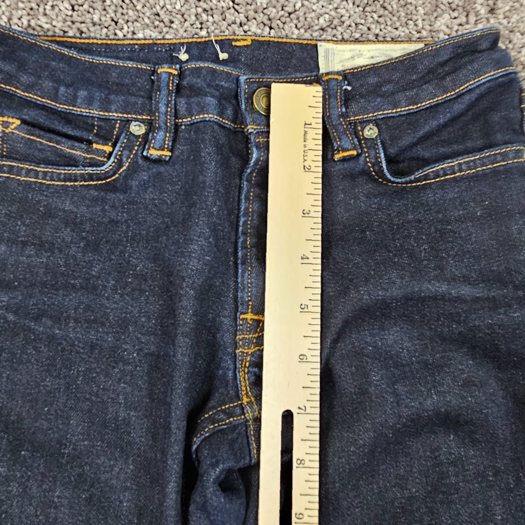 Allsaints VINTAGE AllSaints Womens Jeans Skinny Low Rise 0 Dark Wash Blue Stretch Denim Inseam 30 inches Girls Size 25" / US 0 / IT 36 - 4 Thumbnail