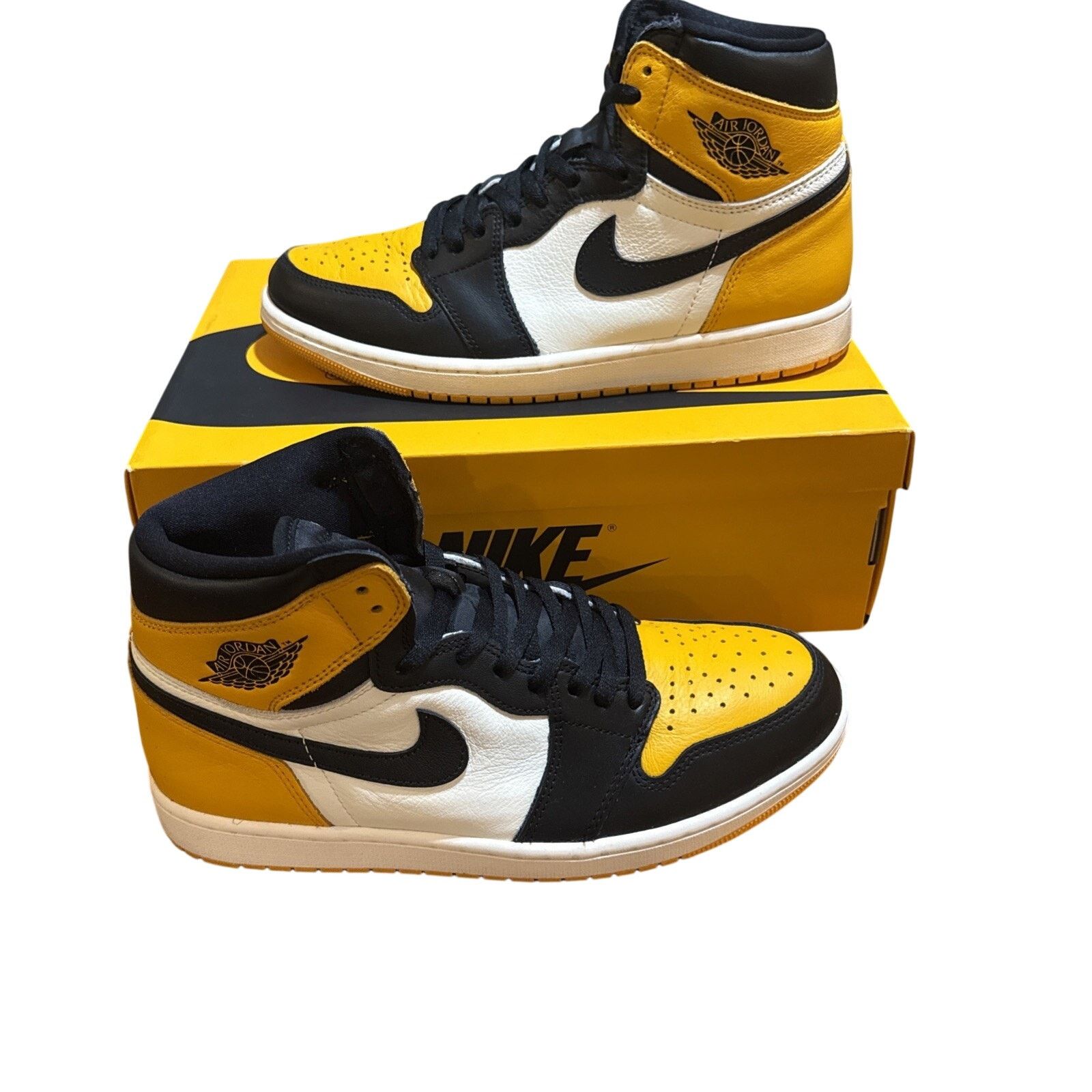 Nike Nike Air Jordan 1 Mid Taxi Black Yellow Men’s Size10.5 Size US 10.5 / EU 43-44 - 1 Thumbnail